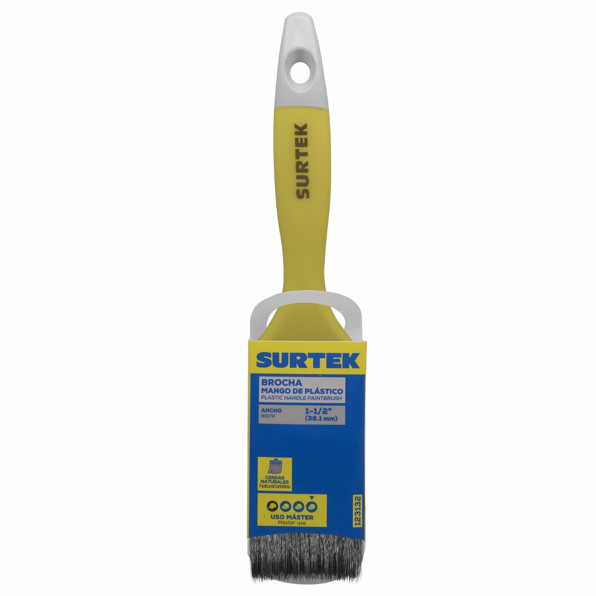 Brocha de cerdas naturales con mango plástico 1-1/2" Surtek - Imagen 2