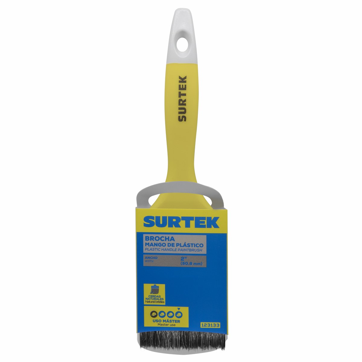 Brocha de cerdas naturales con mango plástico 2" Surtek - Imagen 2