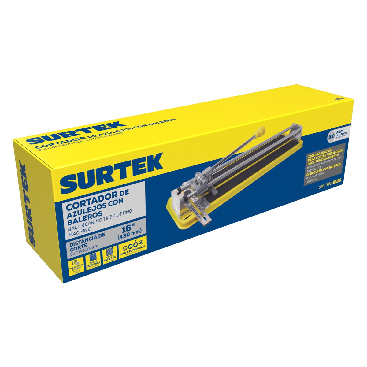 Corta azulejos con baleros 16" Surtek - Imagen 2