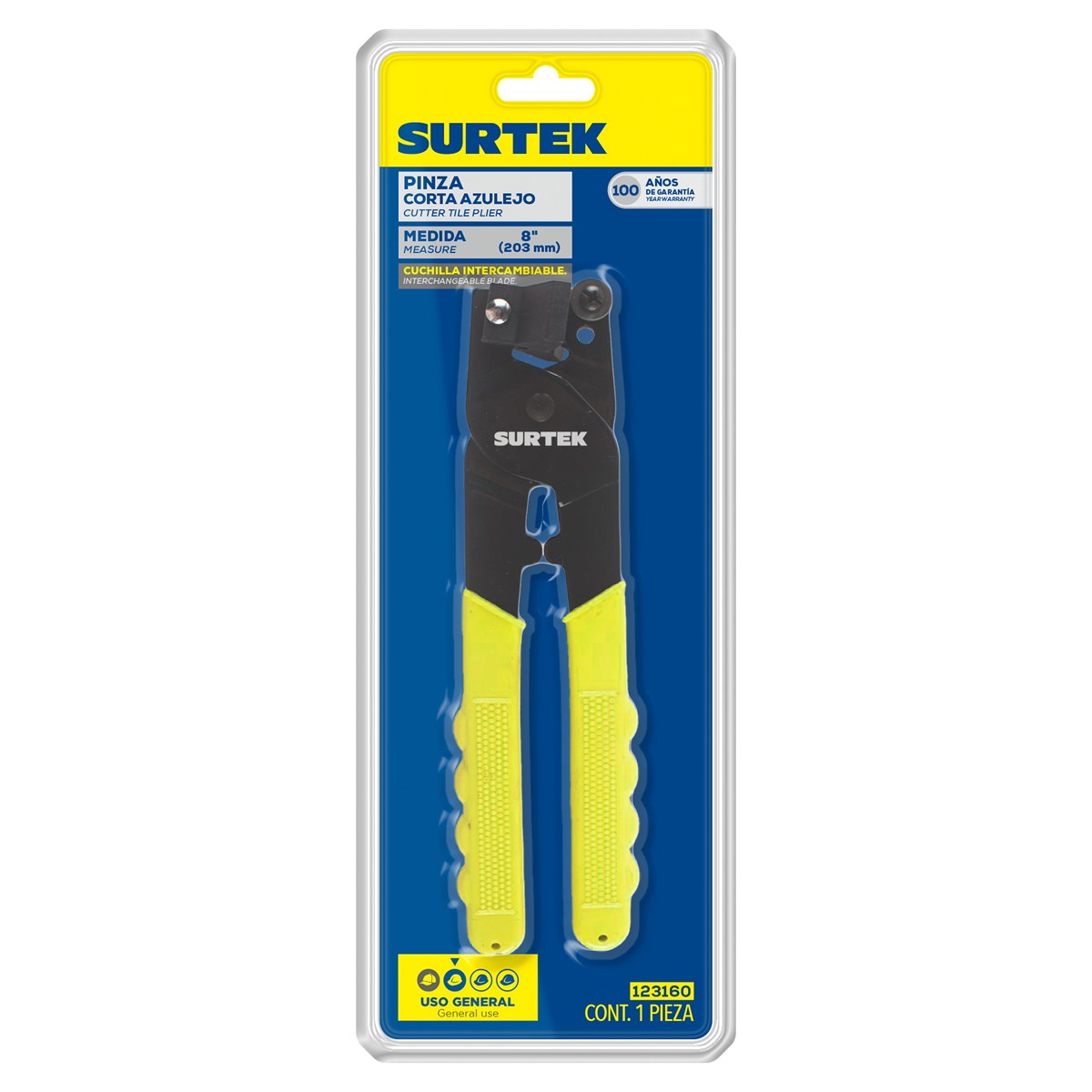 Pinza corta azulejos de 8" Surtek - Imagen 2