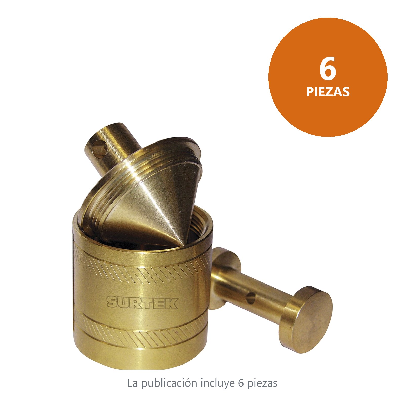 Plomada de latón tipo barril 330 g Surtek - Imagen 2