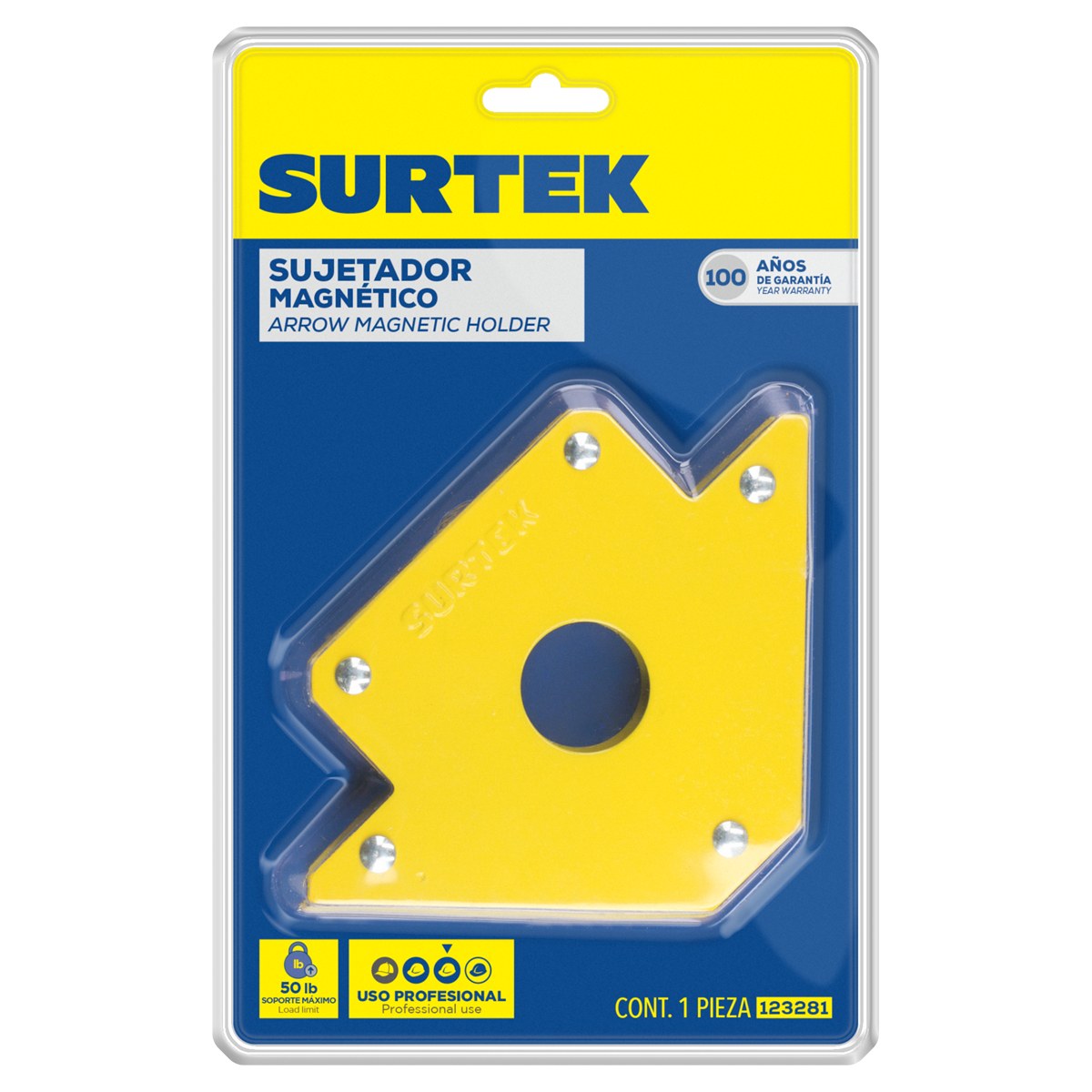 Esquina magnética para soldar 4", 50 lb Surtek - Imagen 2
