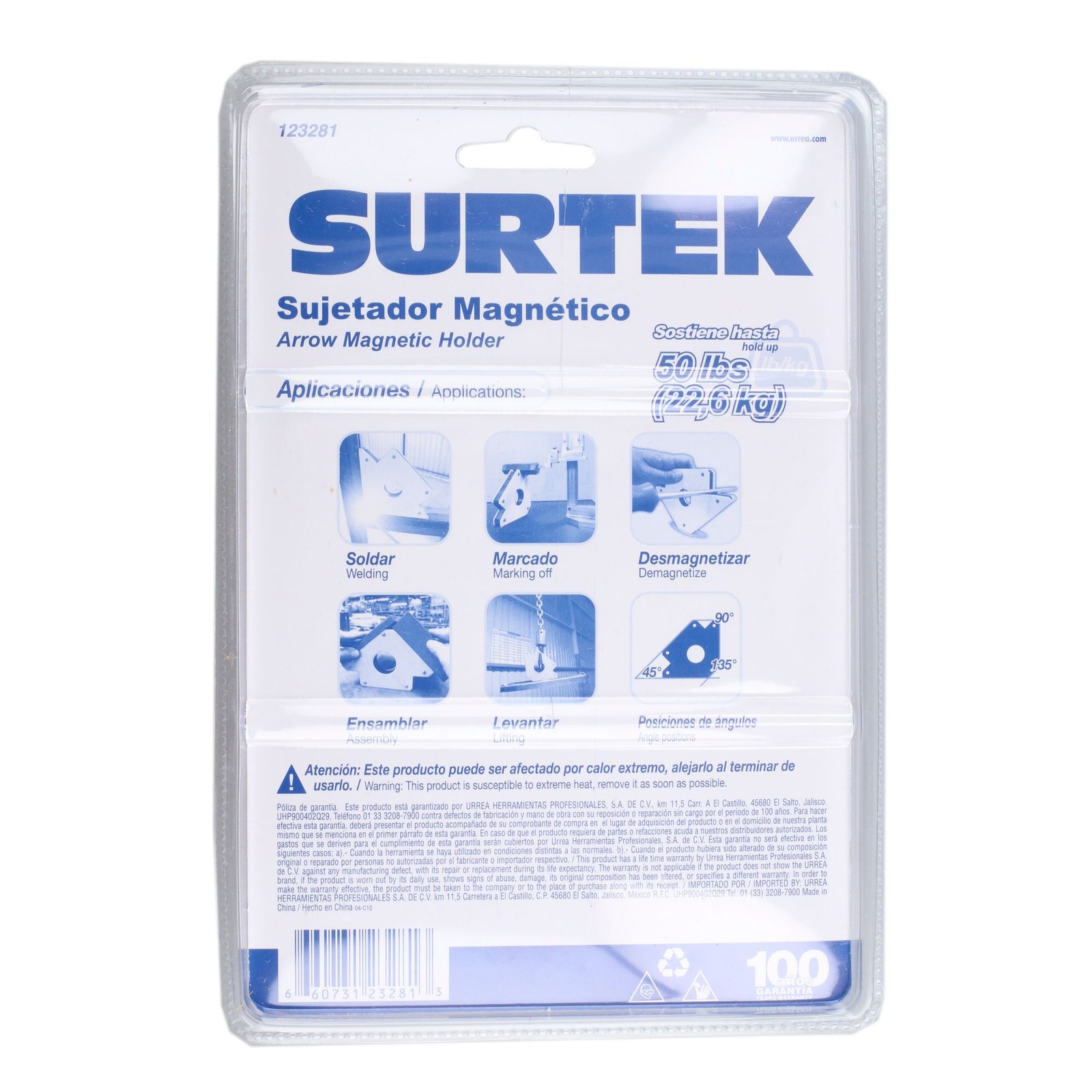 Esquina magnética para soldar 4", 50 lb Surtek - Imagen 3