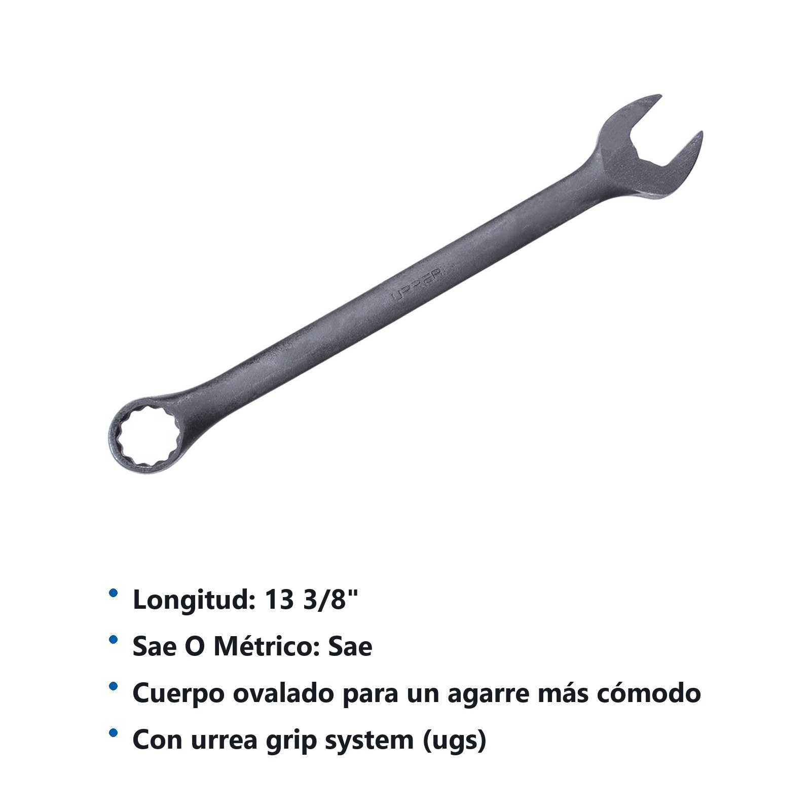 Llave combinada fosfatizada en pulgadas, 12 puntas, 1" Urrea - Imagen 3