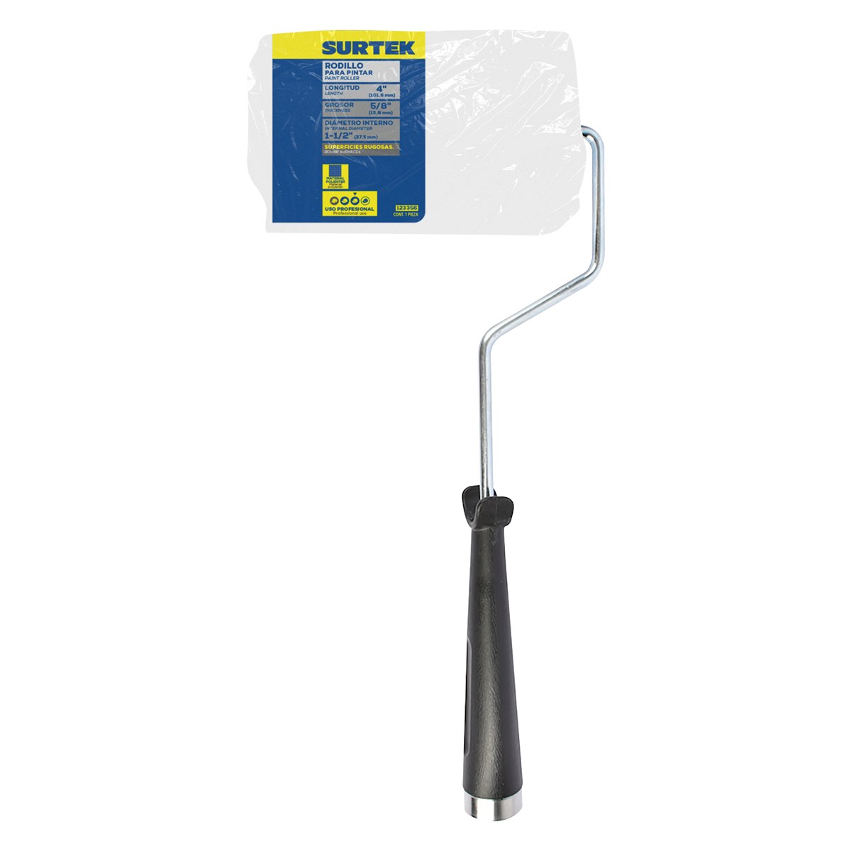 Rodillo para pintar de poliéster 4" x 3/4" Surtek - Imagen 2