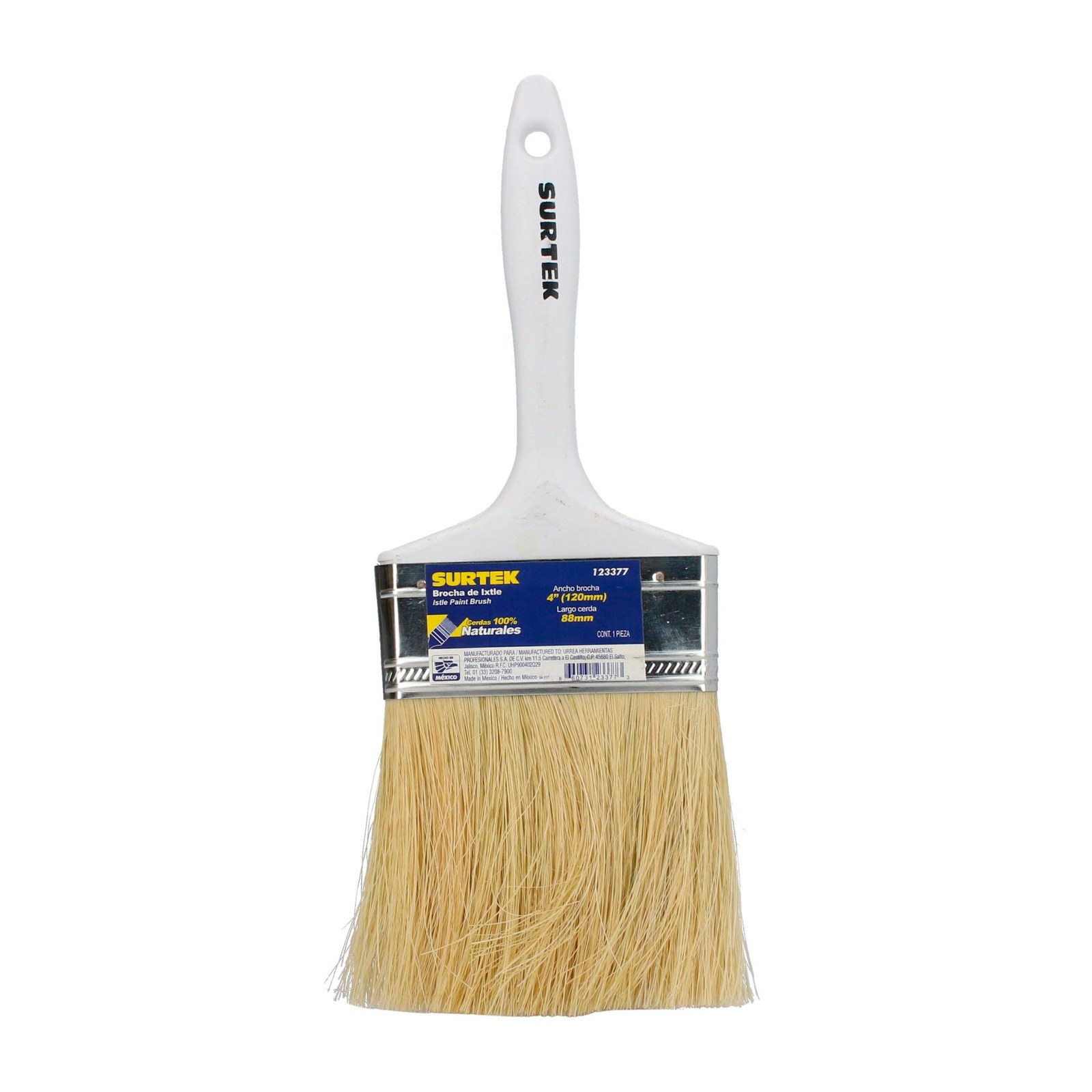 Brocha de cerdas ixtle con mango plástico 4" Surtek - Imagen 2