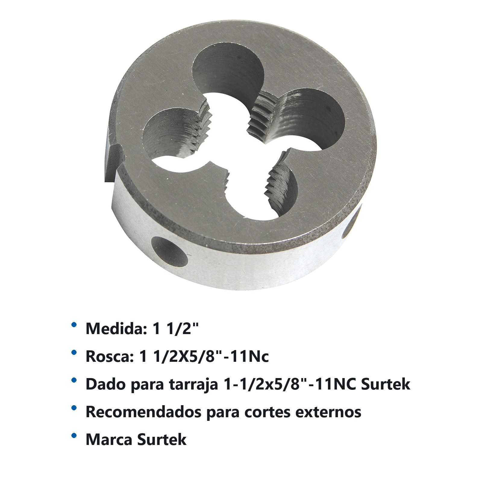 Dado para tarraja 1-1/2" x 5/8"-11NC Surtek - Imagen 2