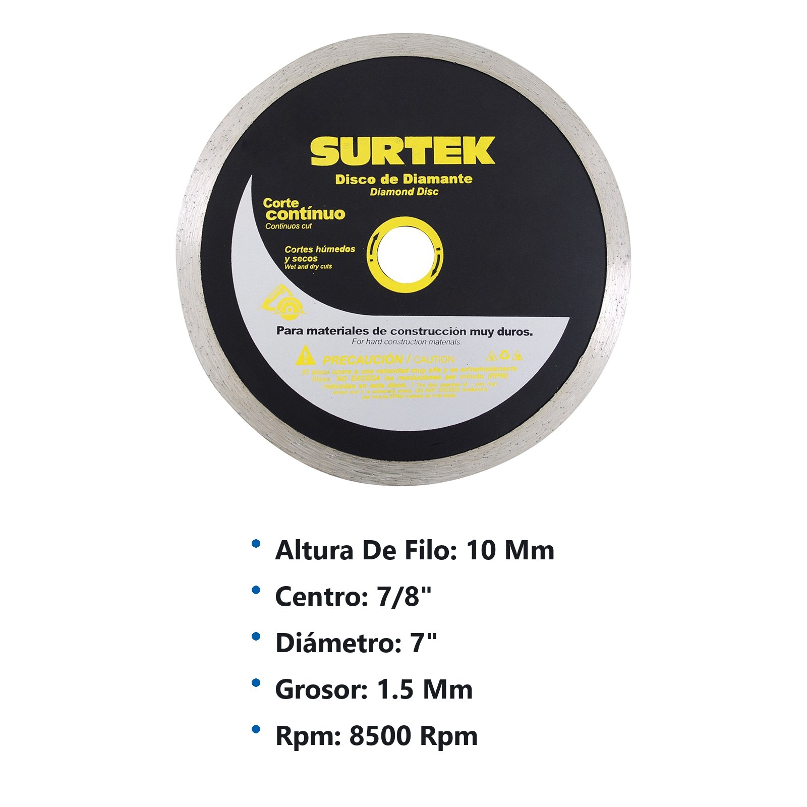 Disco de diamante continuo, 7" Surtek - Imagen 2