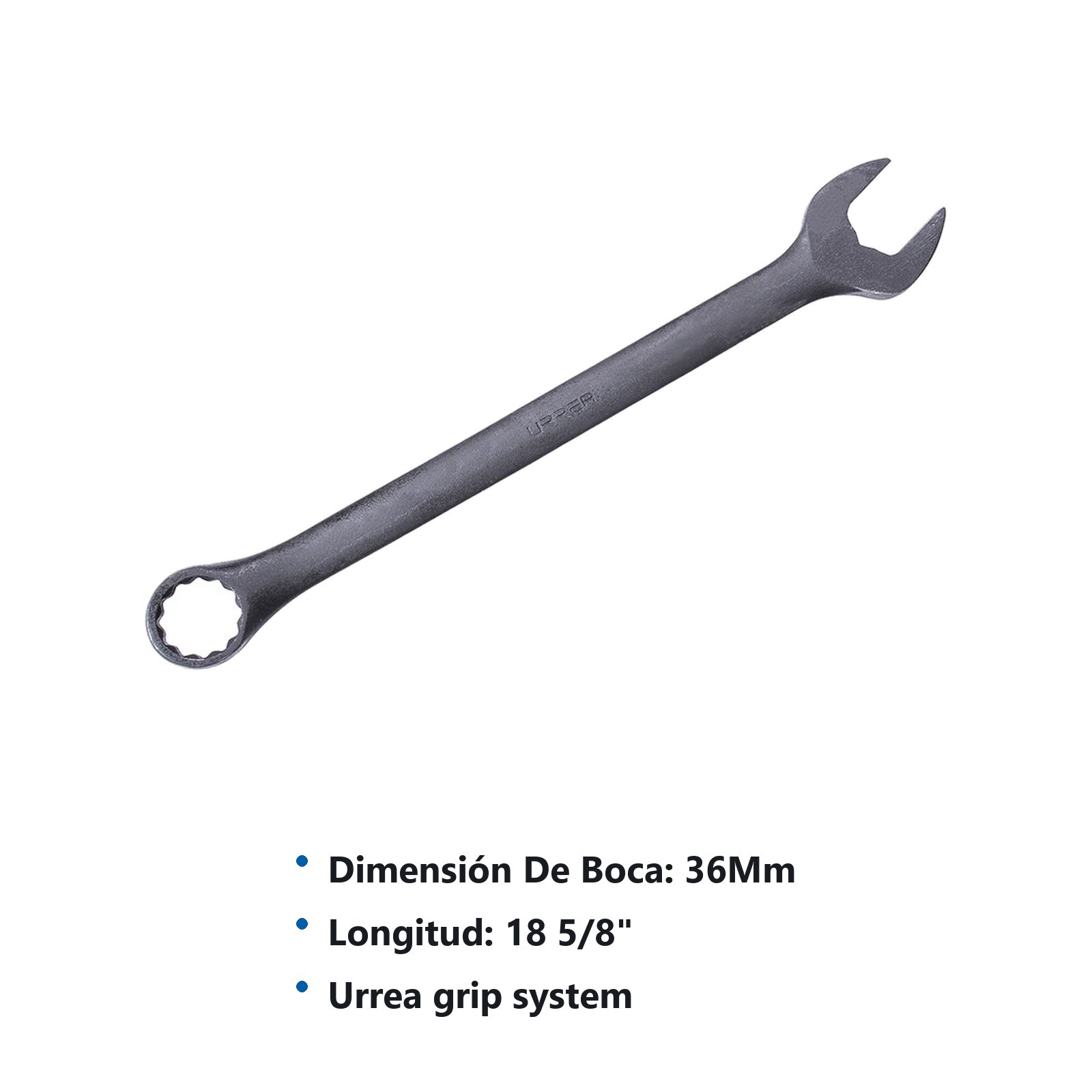 Llave combinada fosfatizada métrica, 12 puntas, 36 mm Urrea - Imagen 2