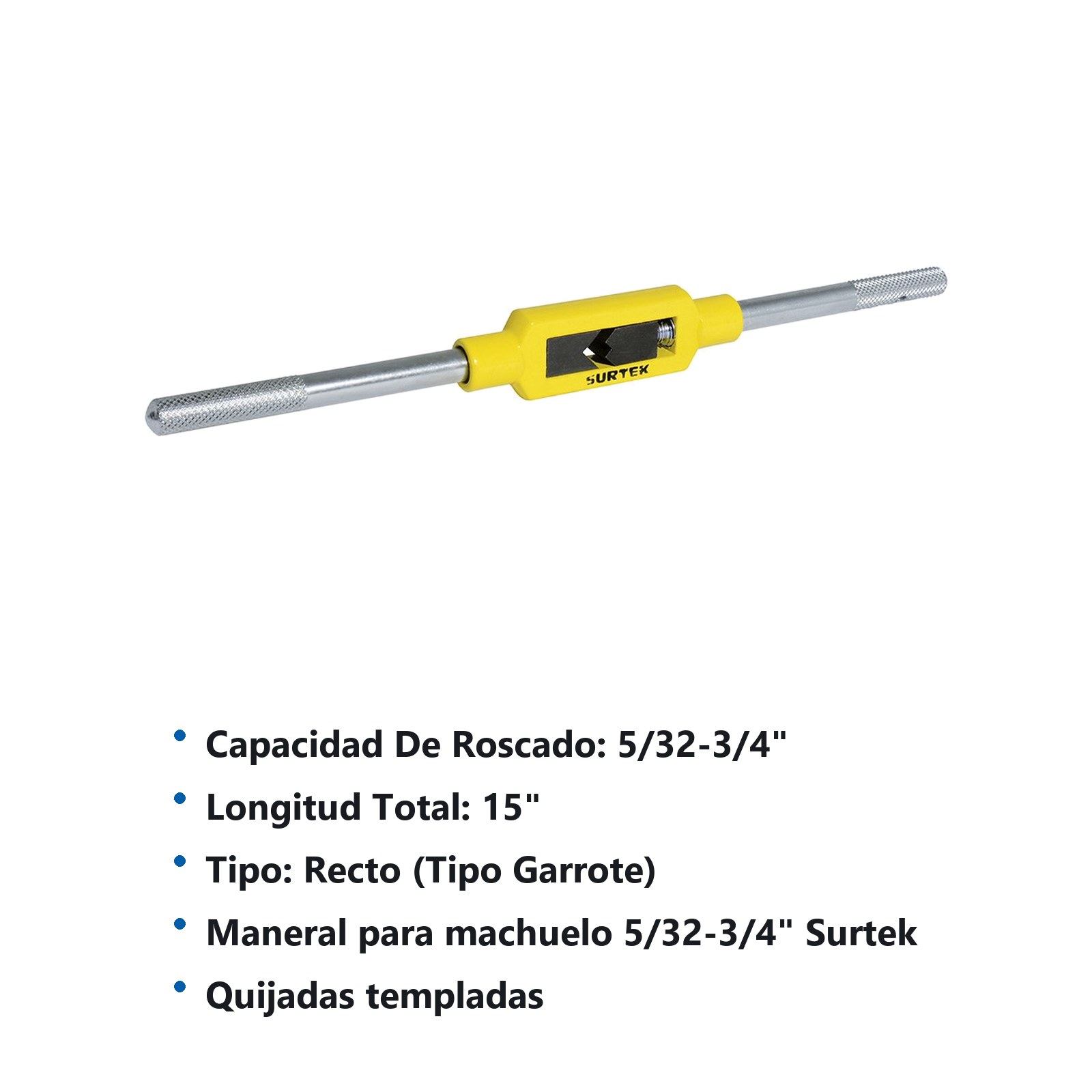 Maneral recto para machuelo 5/32" a 3/4" Surtek - Imagen 2