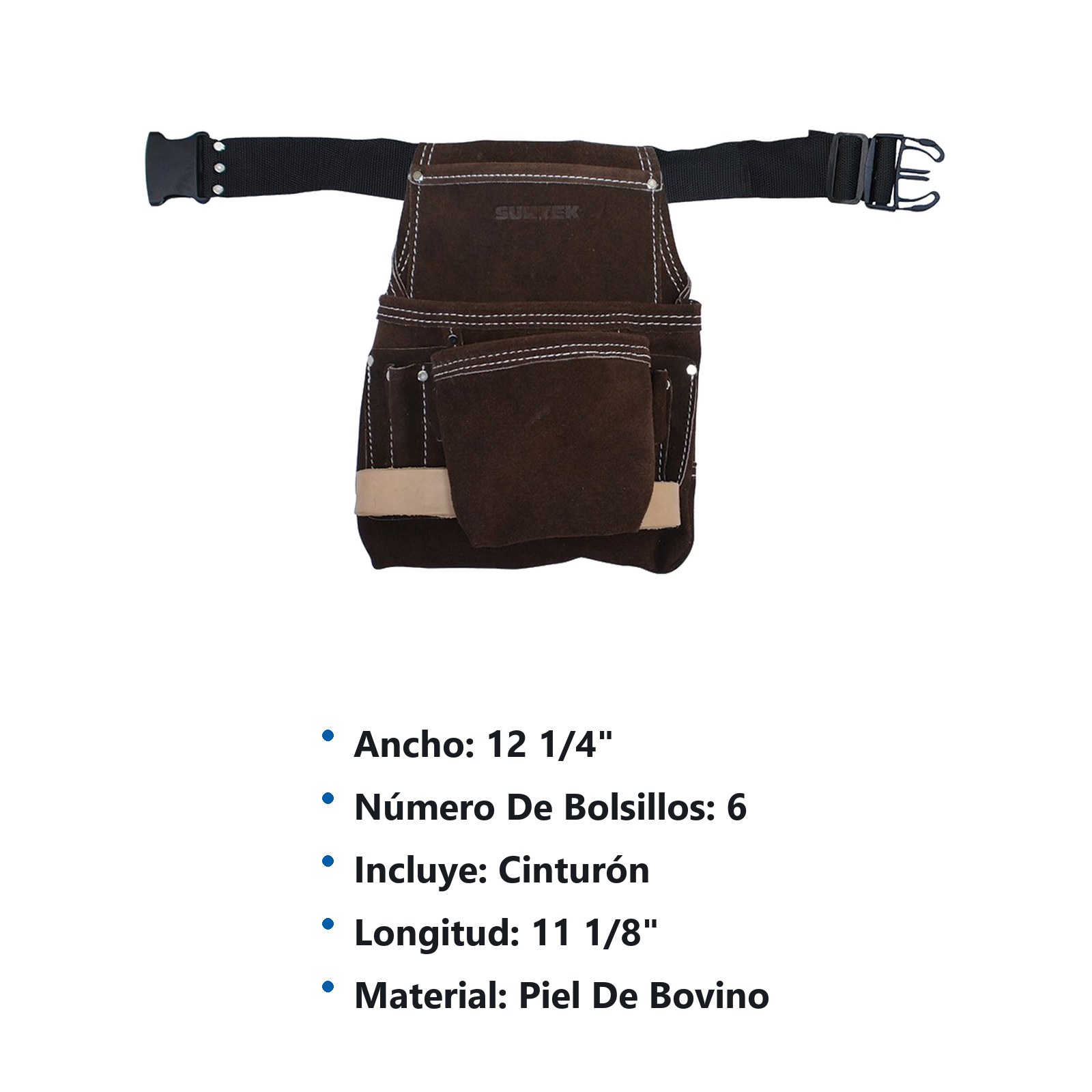 Portaherramientas de carnaza, 6 bolsillos Surtek - Imagen 3