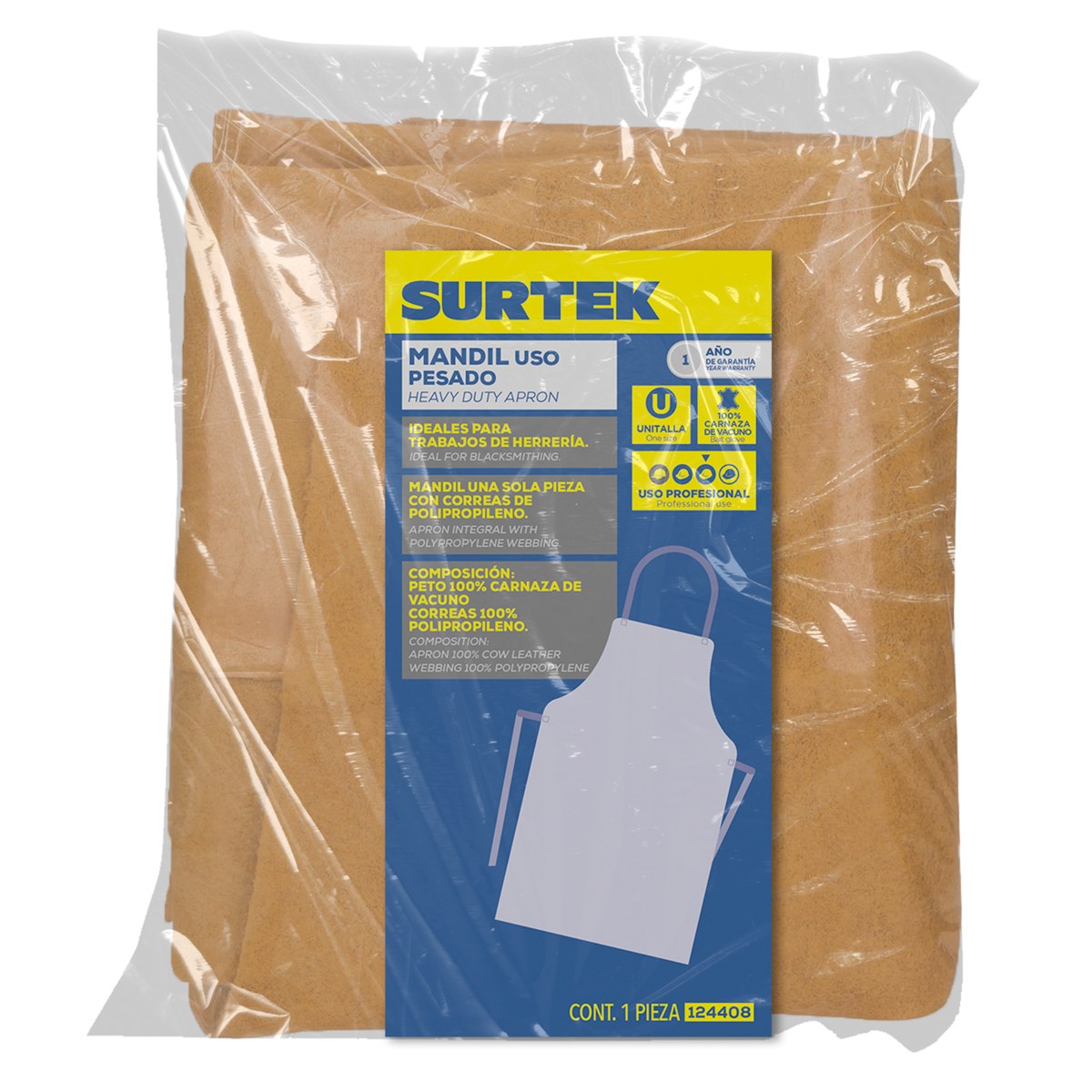 Mandil de carnaza para soldar largo, 90 cm Surtek - Imagen 2