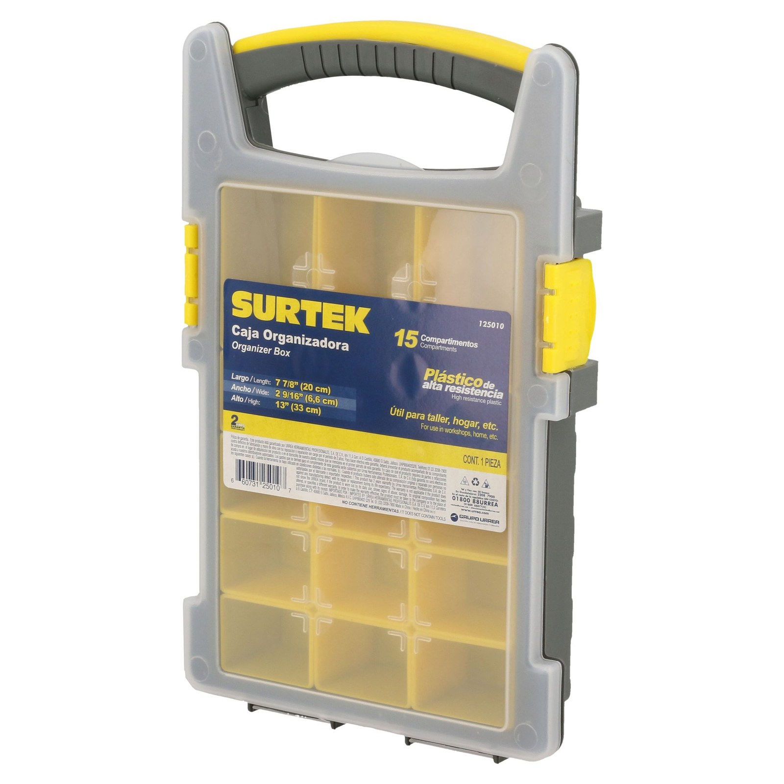 Caja organizadora plástica 8" x 13" x 2" Surtek - Imagen 2