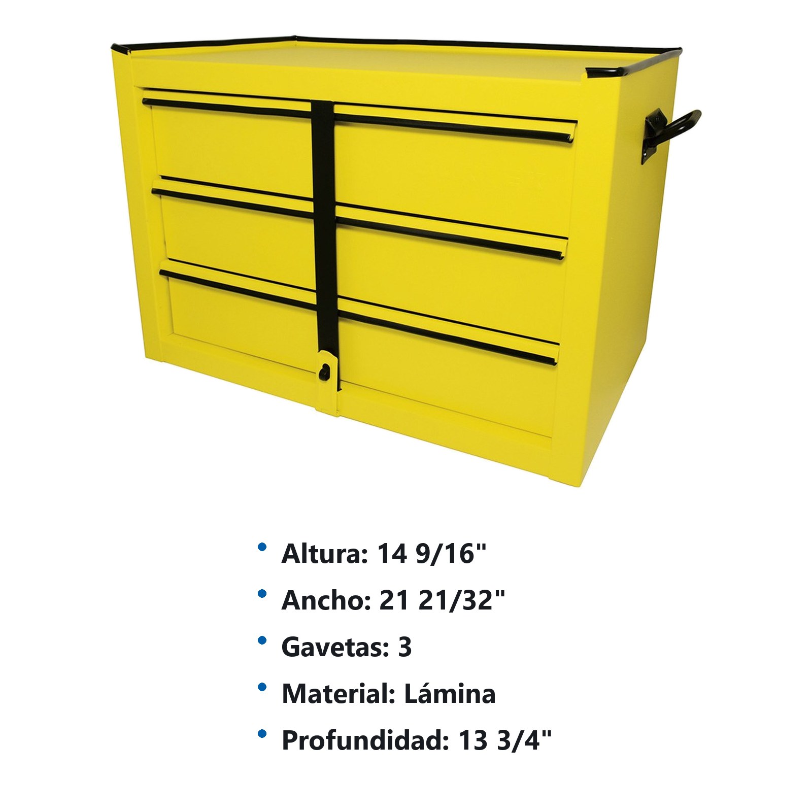 Gabinete superior color amarillo 3 gavetas 21" Surtek - Imagen 3