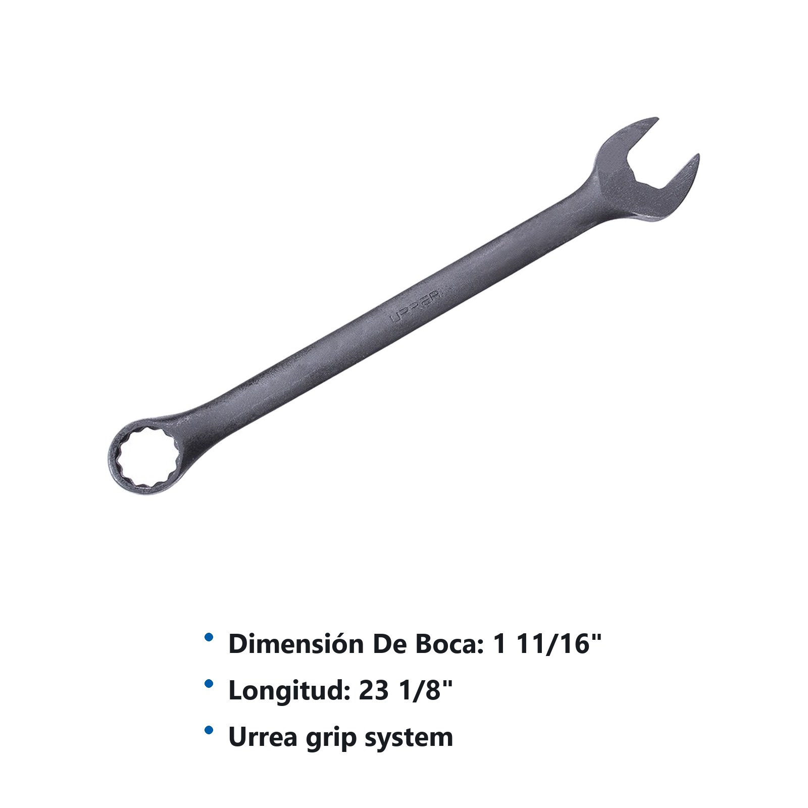 Llave combinada fosfatizada en pulgadas, 12 puntas, 1-11/16" Urrea - Imagen 2