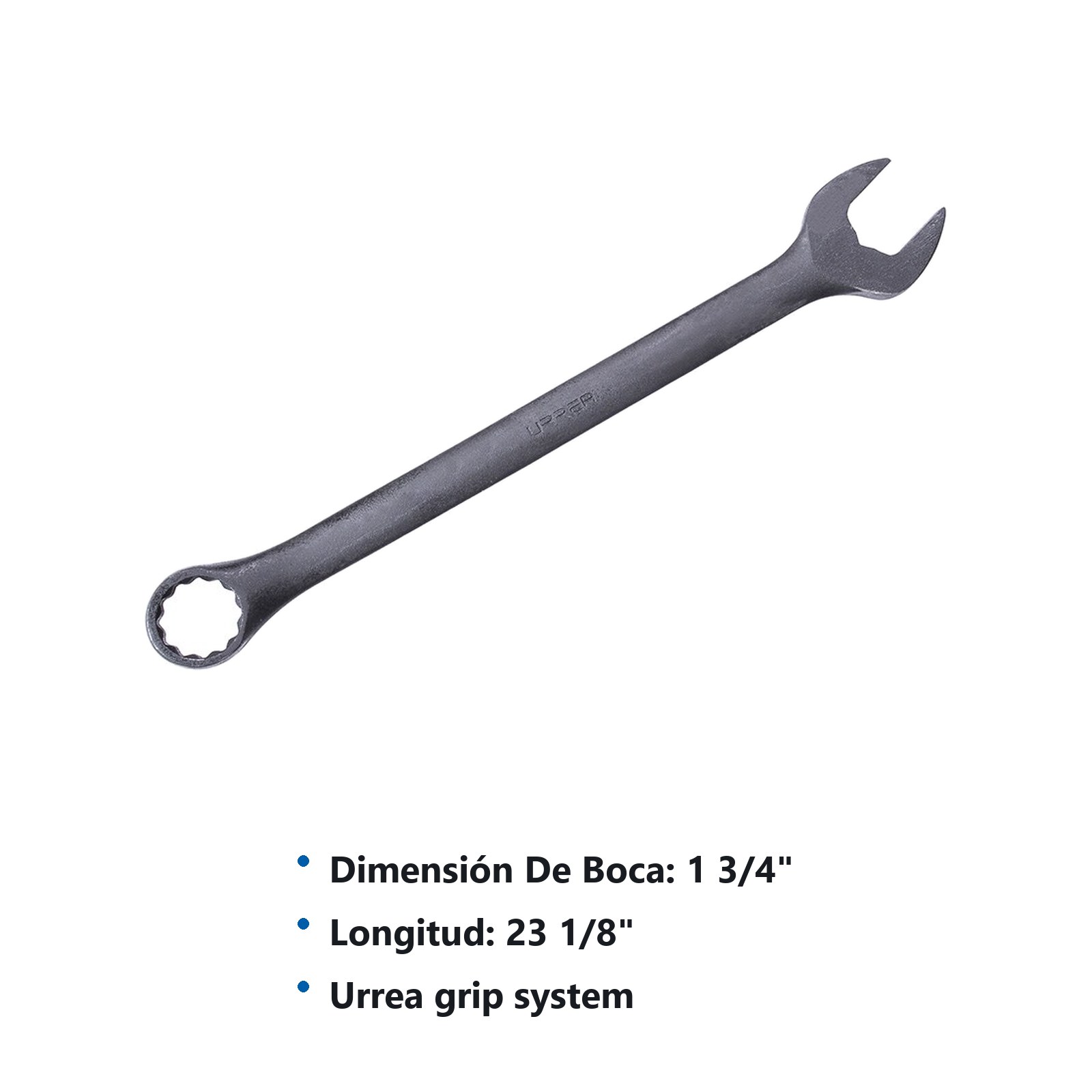 Llave combinada fosfatizada en pulgadas, 12 puntas, 1-3/4" Urrea - Imagen 2