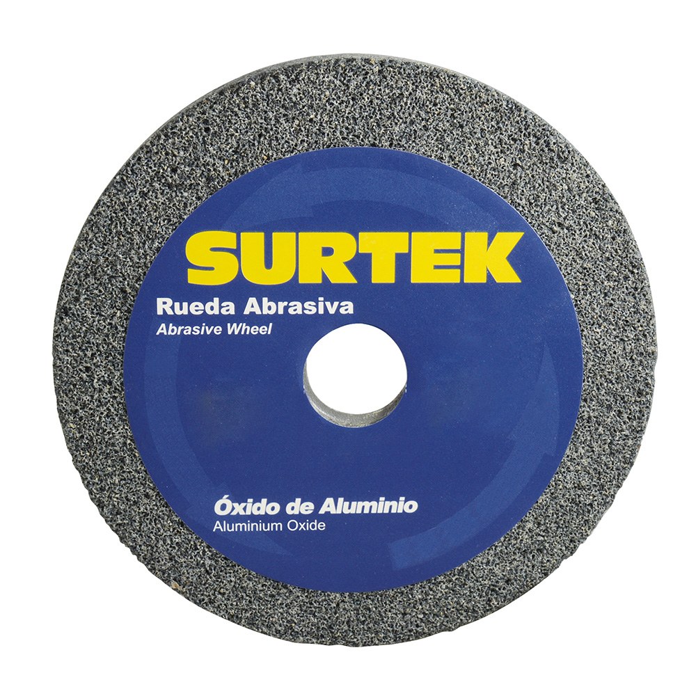 Rueda abrasiva de óxido de aluminio grano 36, 8" x 1" Surtek