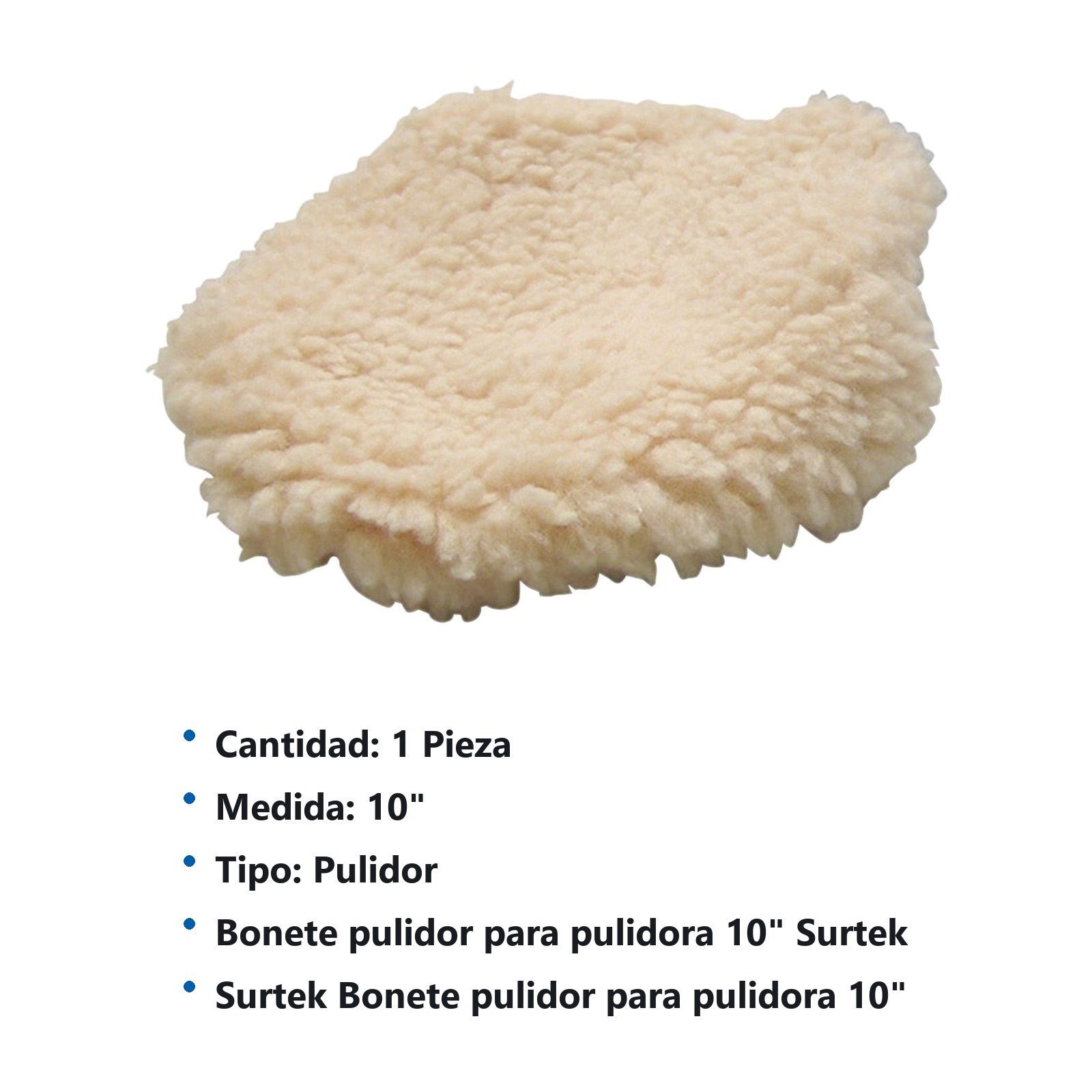 Bonete pulidor para pulidora 10" Surtek - Imagen 3