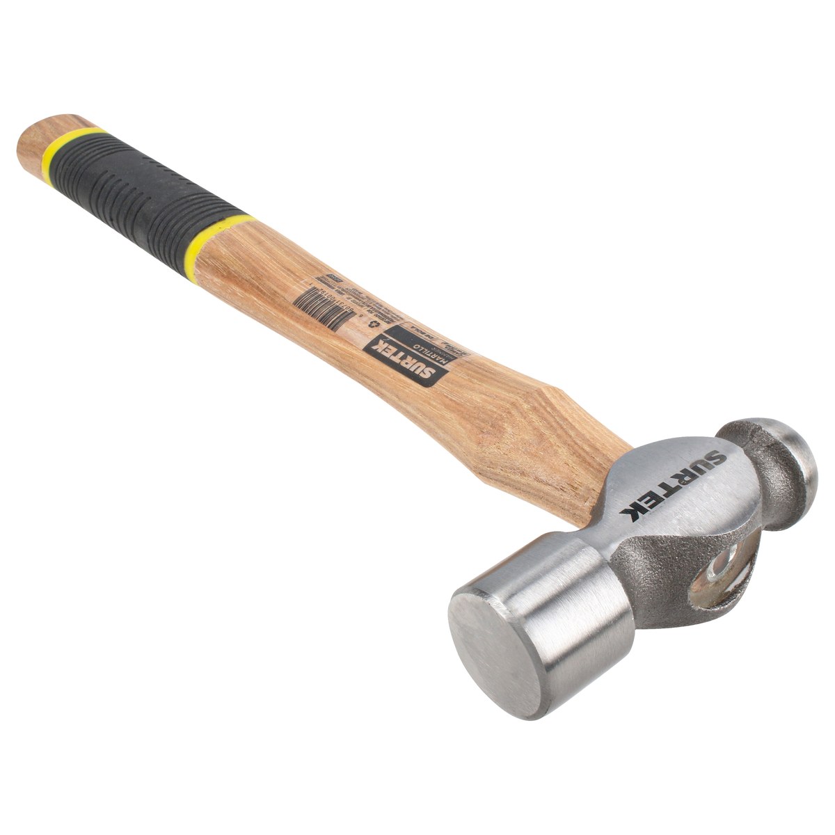 Martillo pulido de bola con mango de madera con grip de 13", 12 oz Surtek