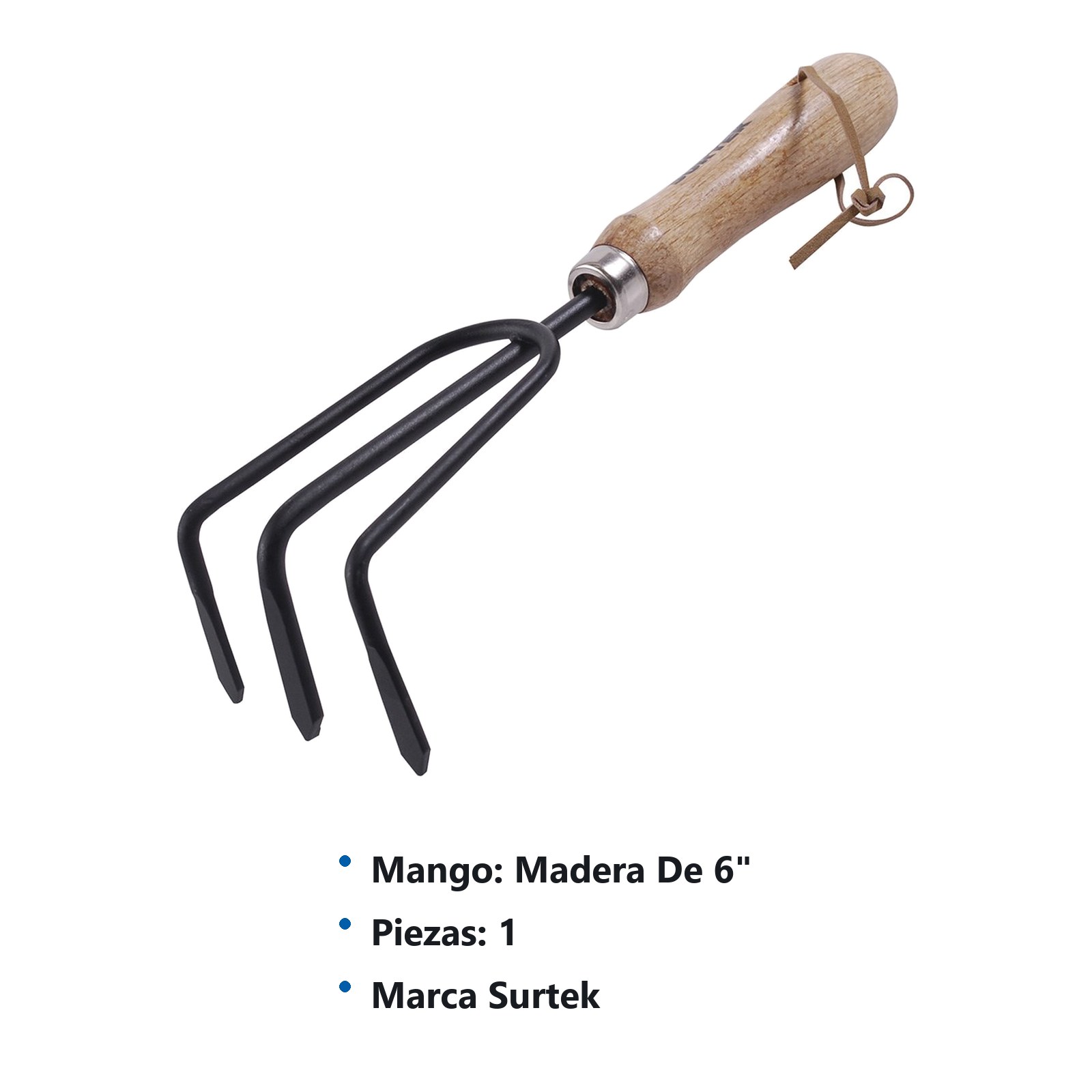 Cultivador para jardín con mango 6" Surtek - Imagen 2