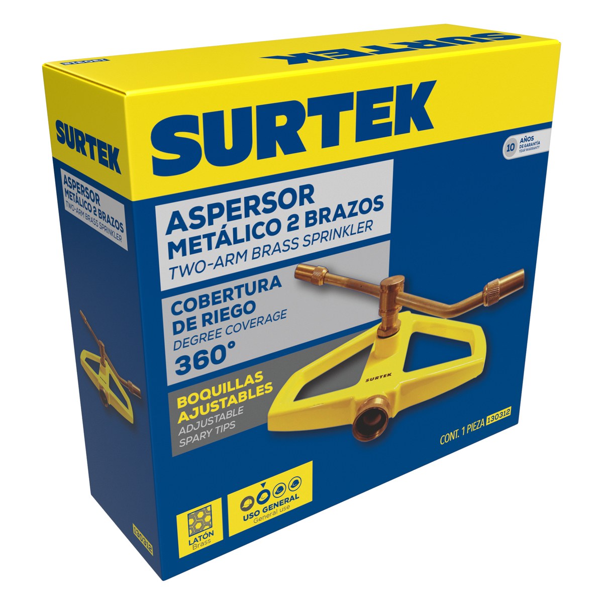 Aspersor estacionario con base metálica de 2 brazos 3/4" GHT Surtek - Imagen 2