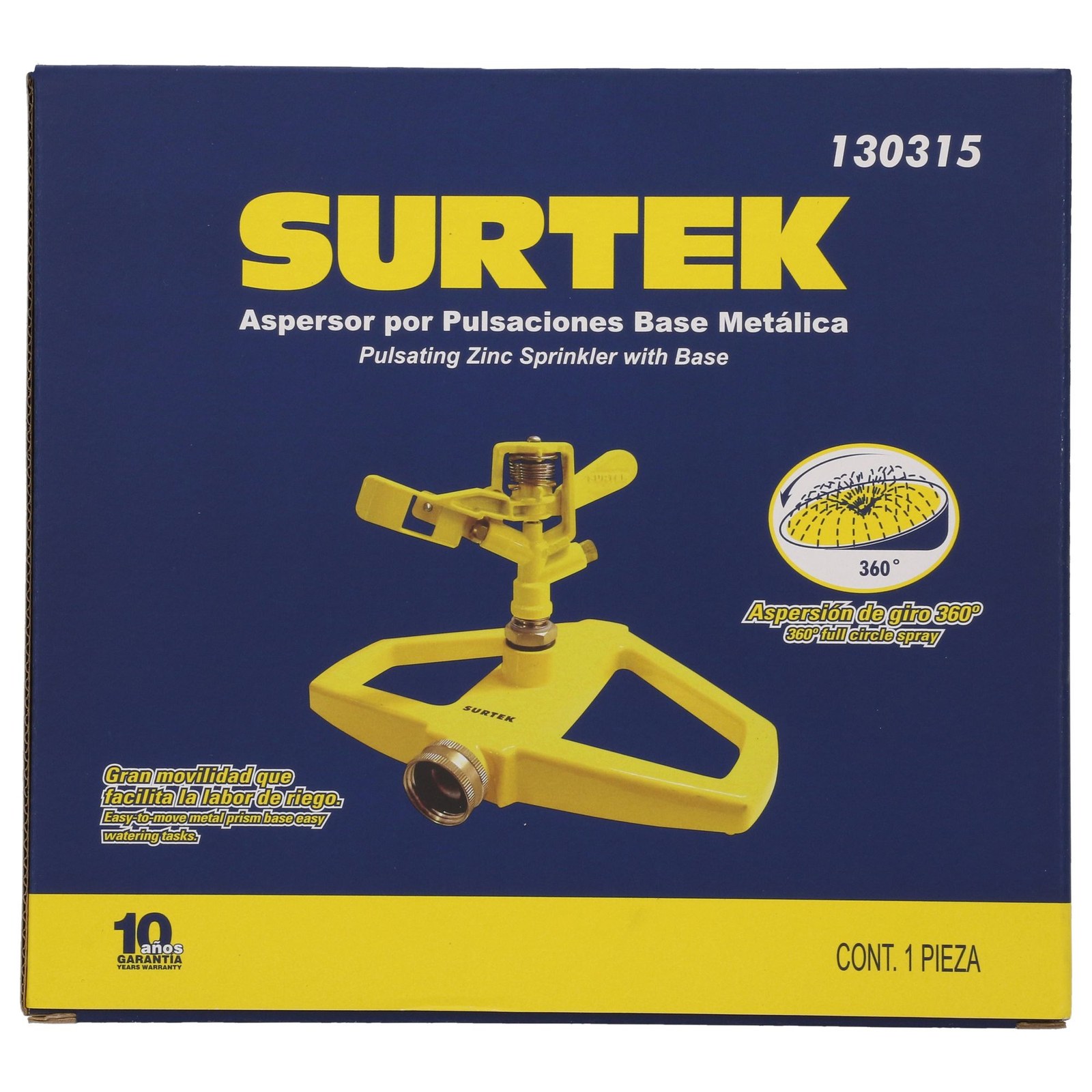 Aspersor estacionario con base metálica regulada por pulsación, 3/4" GHT Surtek - Imagen 4
