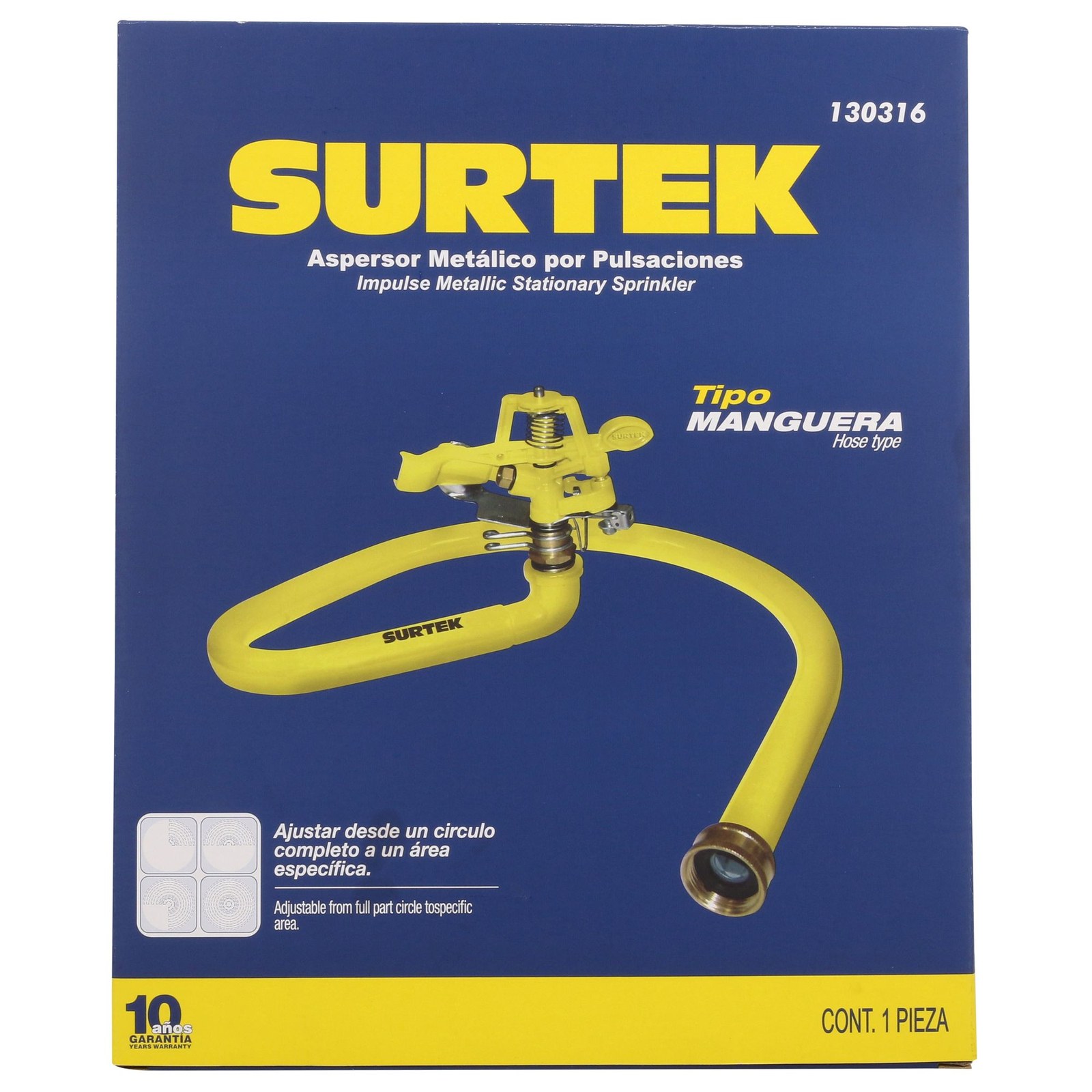 Aspersor estacionario con base metálica regulada por pulsación, 3/4" GHT Surtek - Imagen 4