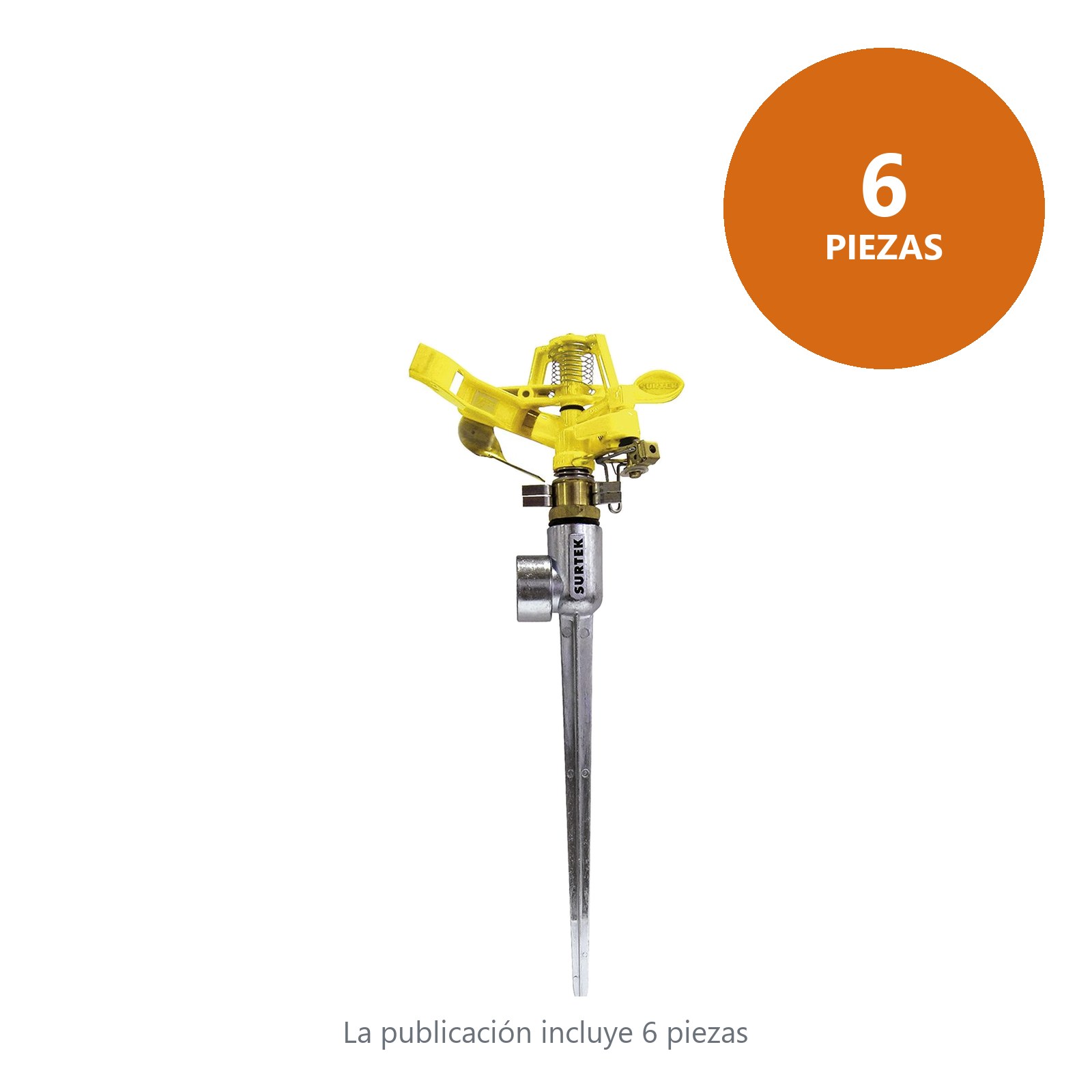 Aspersor metálico regulable por pulsación 3/4" GHT 1 vía Surtek - Imagen 2