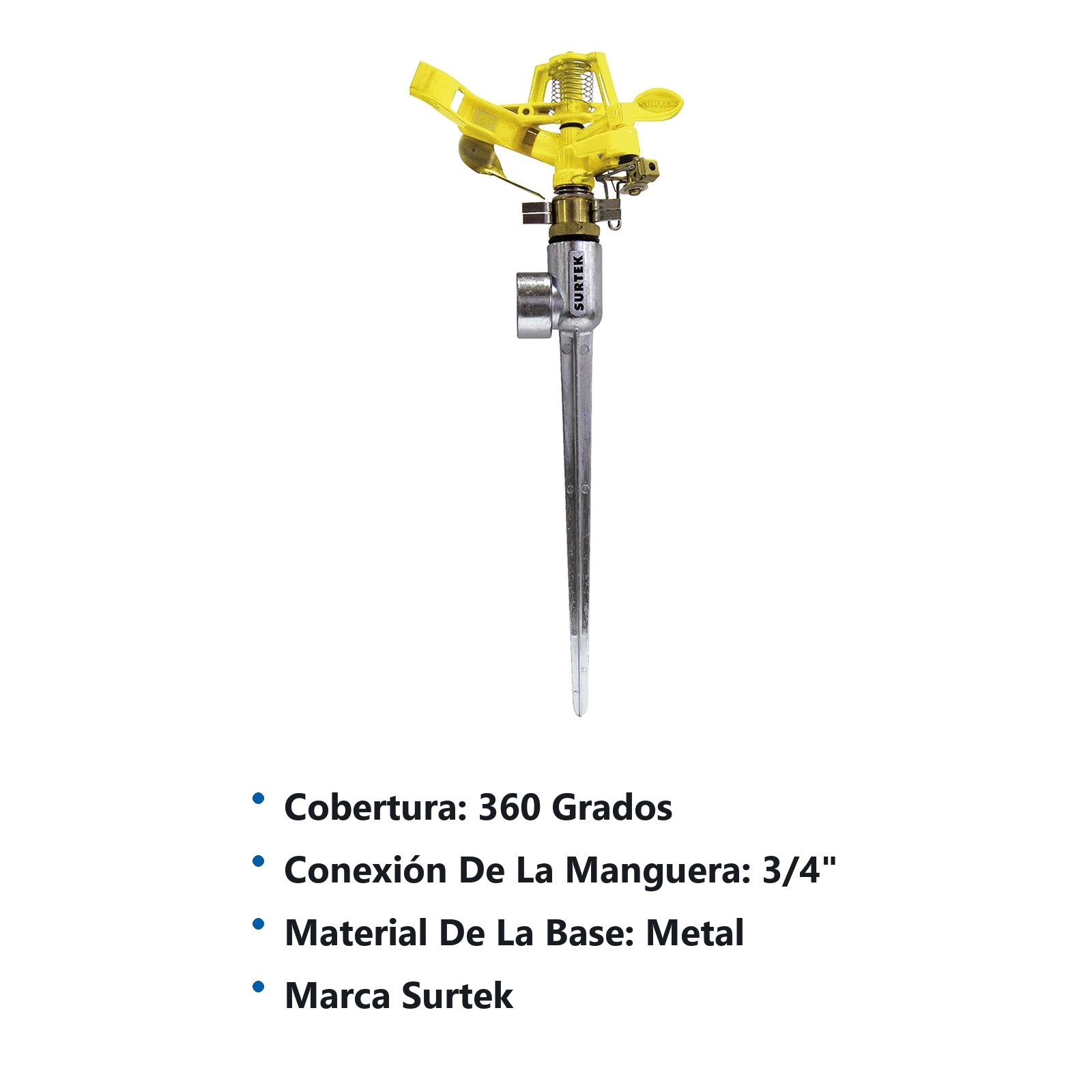 Aspersor metálico regulable por pulsación 3/4" GHT 1 vía Surtek - Imagen 3