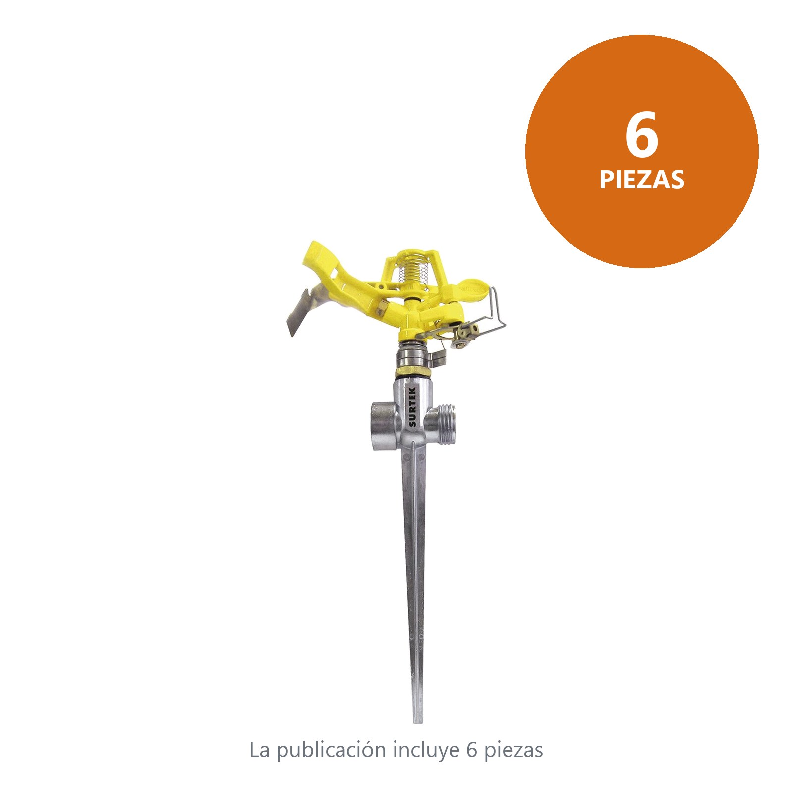 Aspersor metálico regulable por pulsación 3/4" GHT 2 vías Surtek - Imagen 3