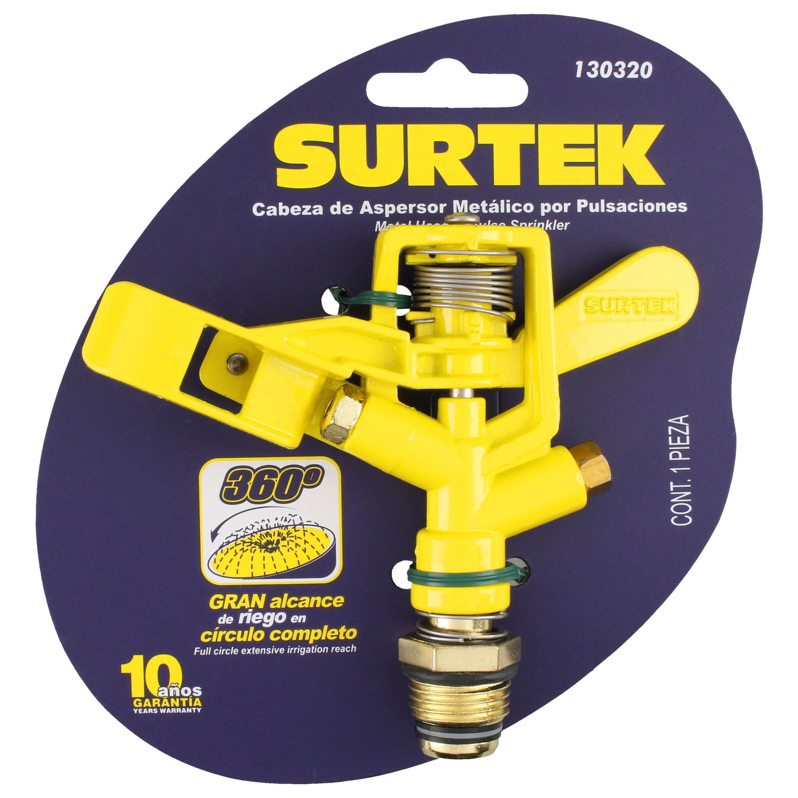 Aspersor metálico regulable por pulsación 3/4" GHT Surtek - Imagen 3