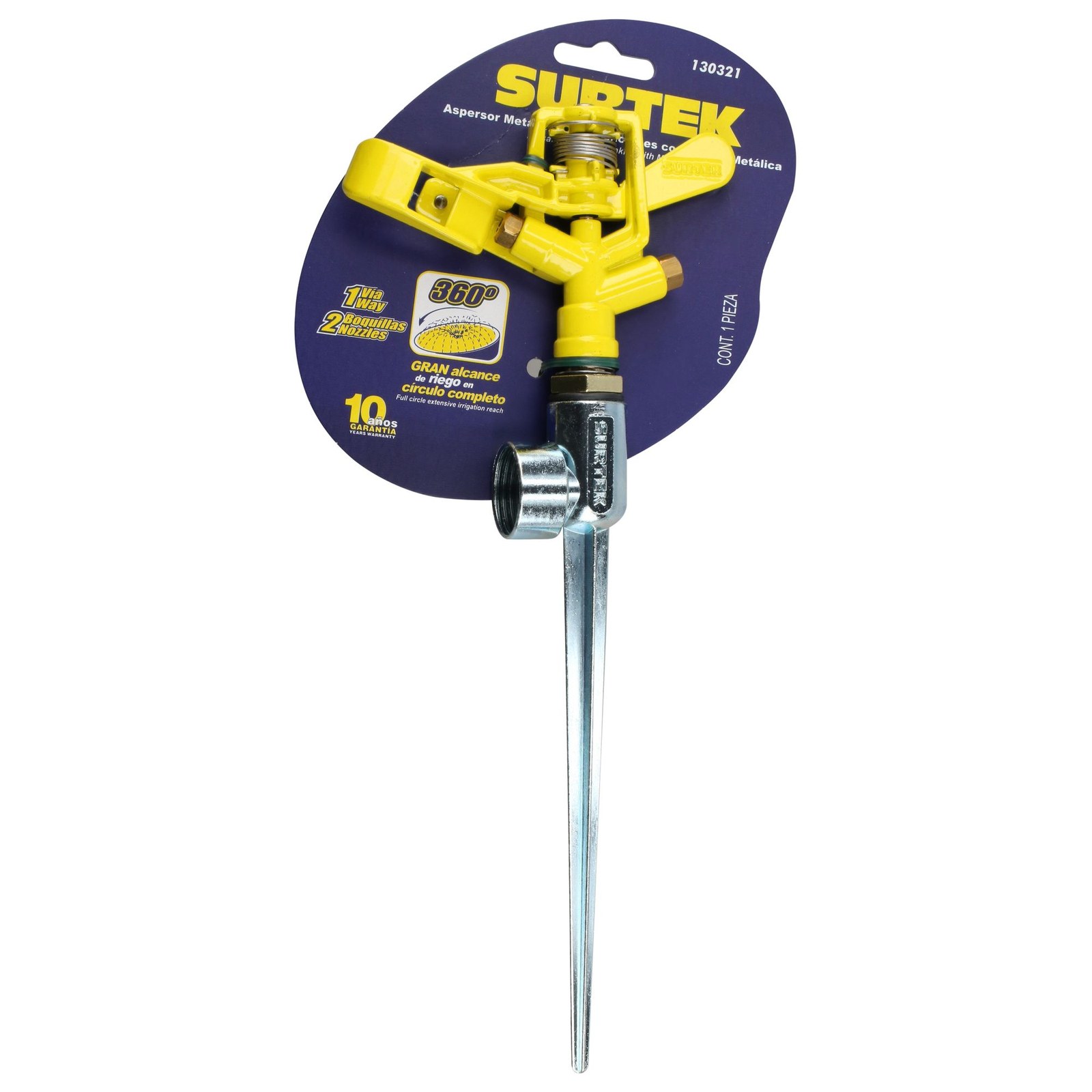 Aspersor metálico regulable por pulsación 3/4" GHT 1 vía Surtek - Imagen 2