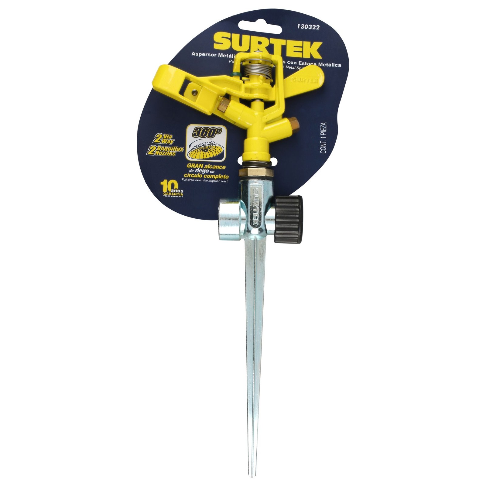 Aspersor metálico regulable por pulsación 3/4" GHT 2 vías Surtek - Imagen 2