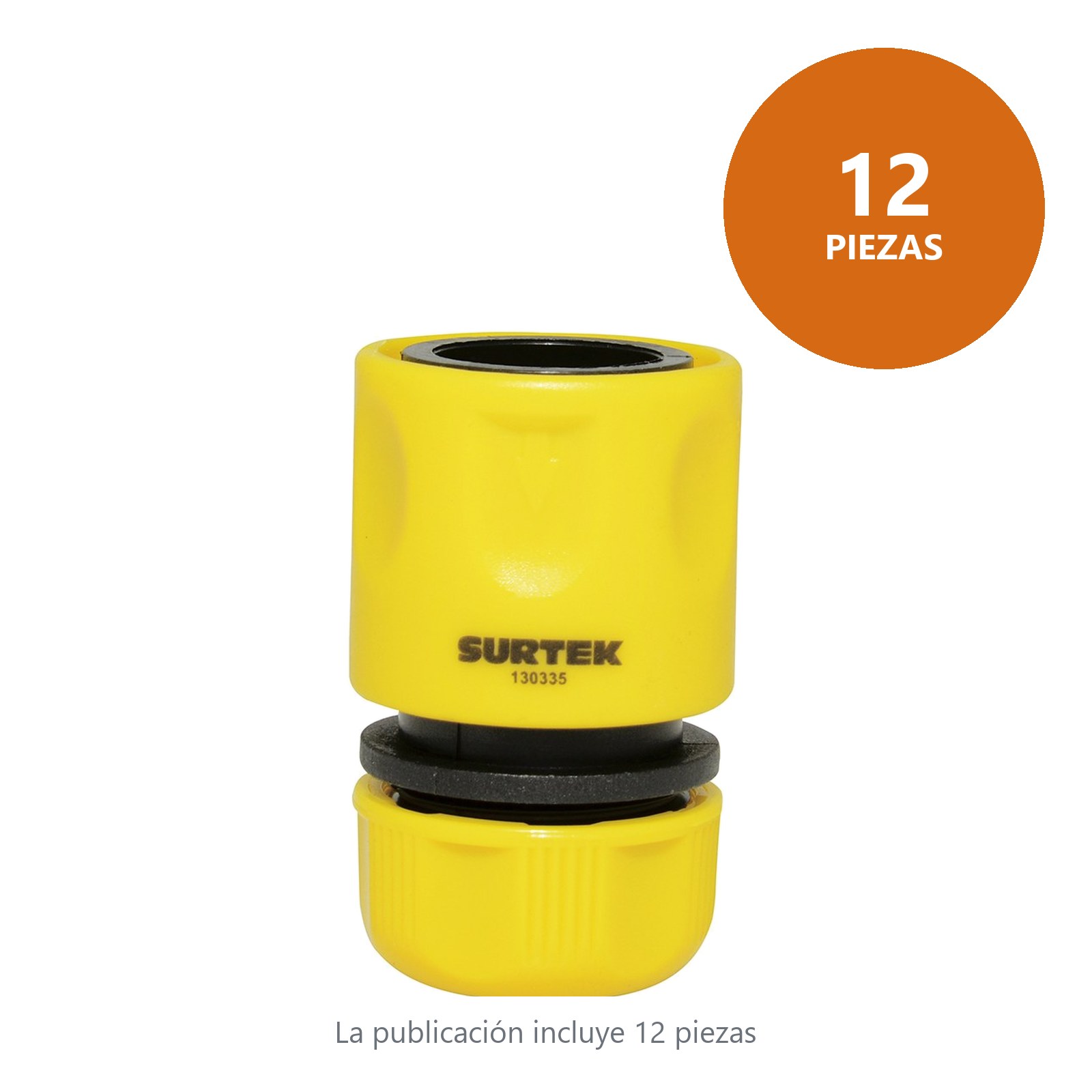 Juego de conectores para manguera de riego con sistema clic 3/4" GHT, 2 piezas Surtek - Imagen 3