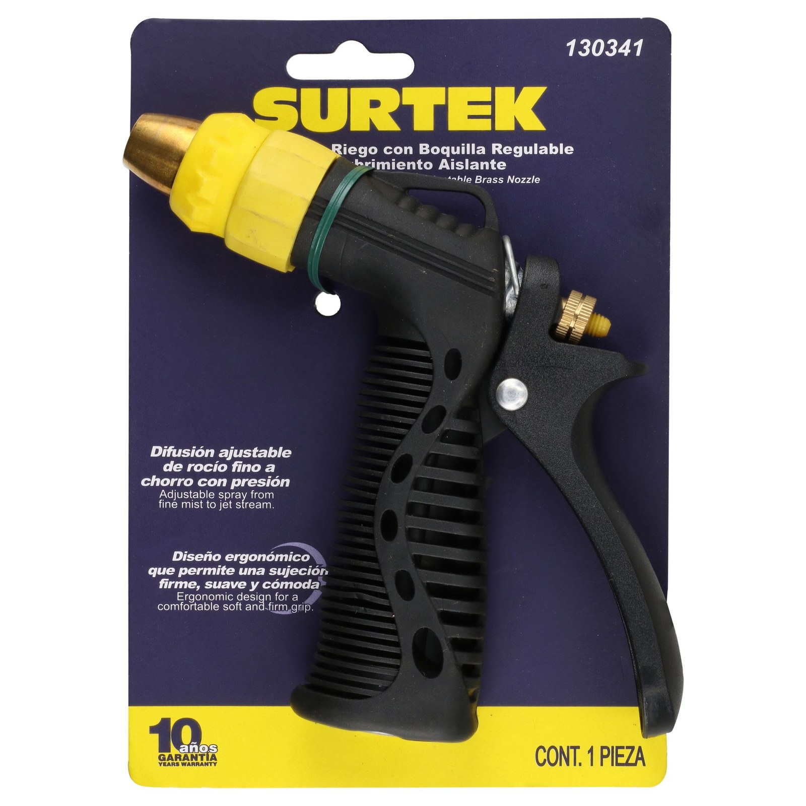 Pistola para riego con recubrimiento de PVC con boquilla metálica regulable 3/4" GHT Surtek - Imagen 4