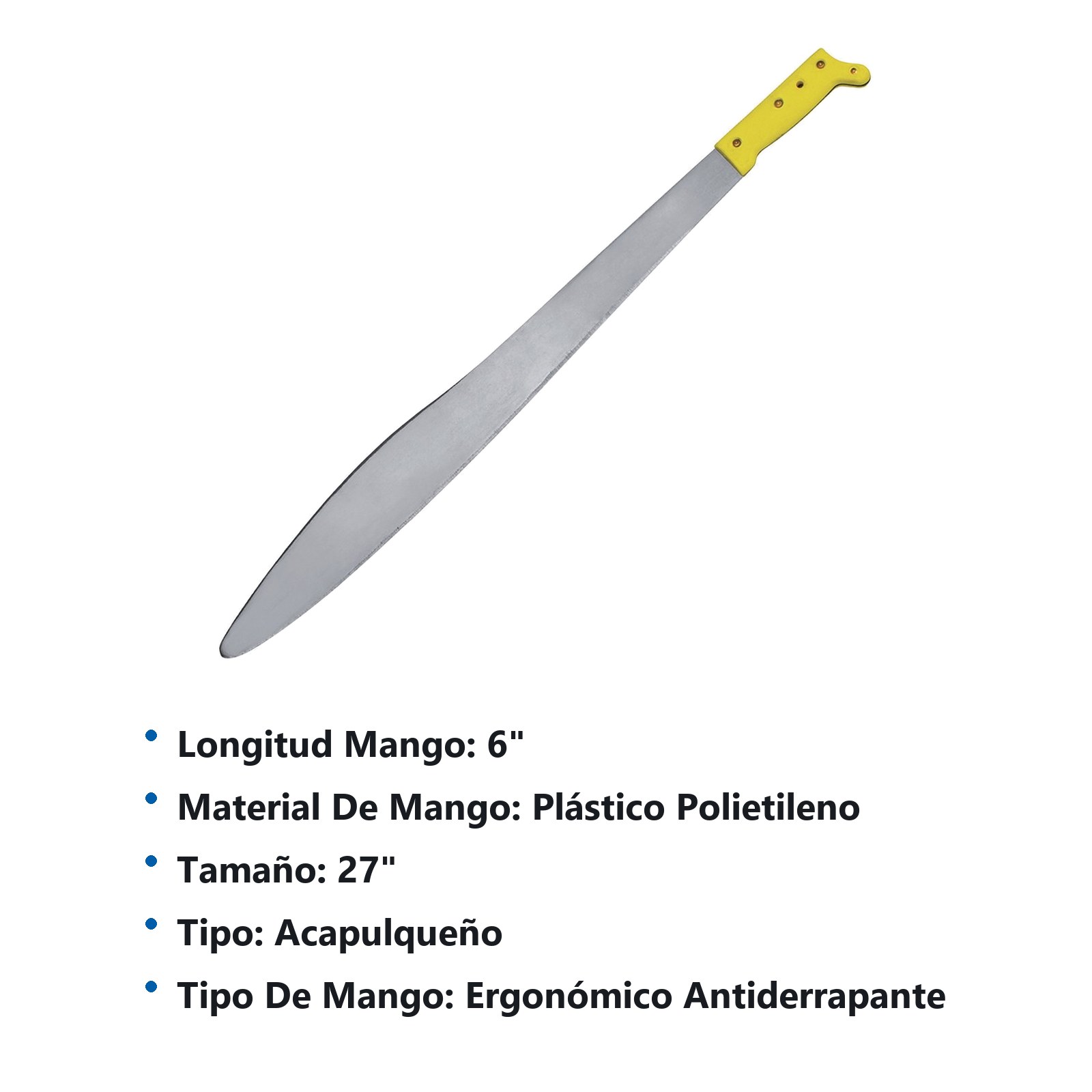 Machete laminado con mango amarillo acapulqueño 27" Surtek - Imagen 2