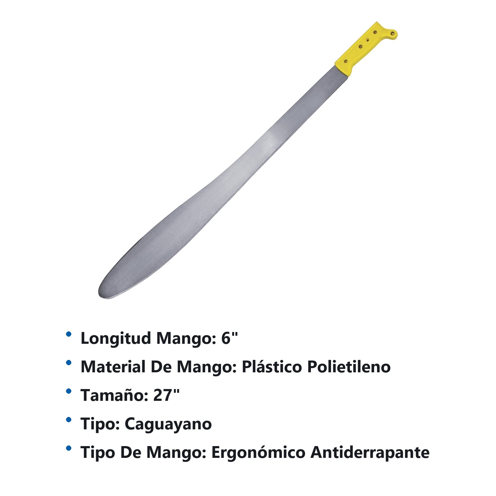 Machete laminado con mango amarillo caguayano 27" Surtek - Imagen 2