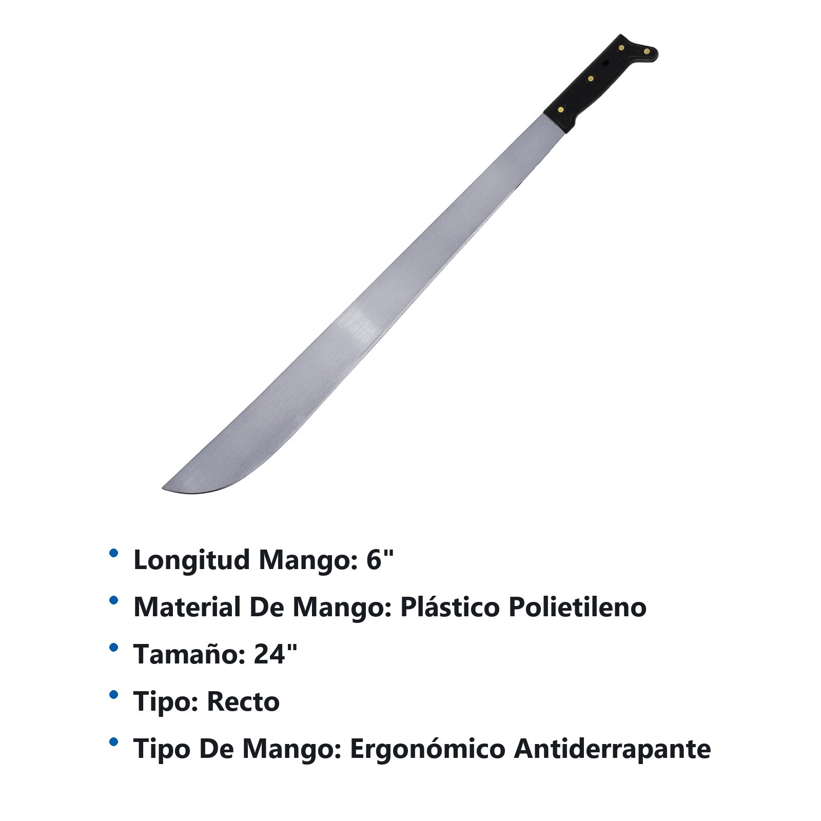 Machete troquelado con mango negro recto 24" Surtek - Imagen 2