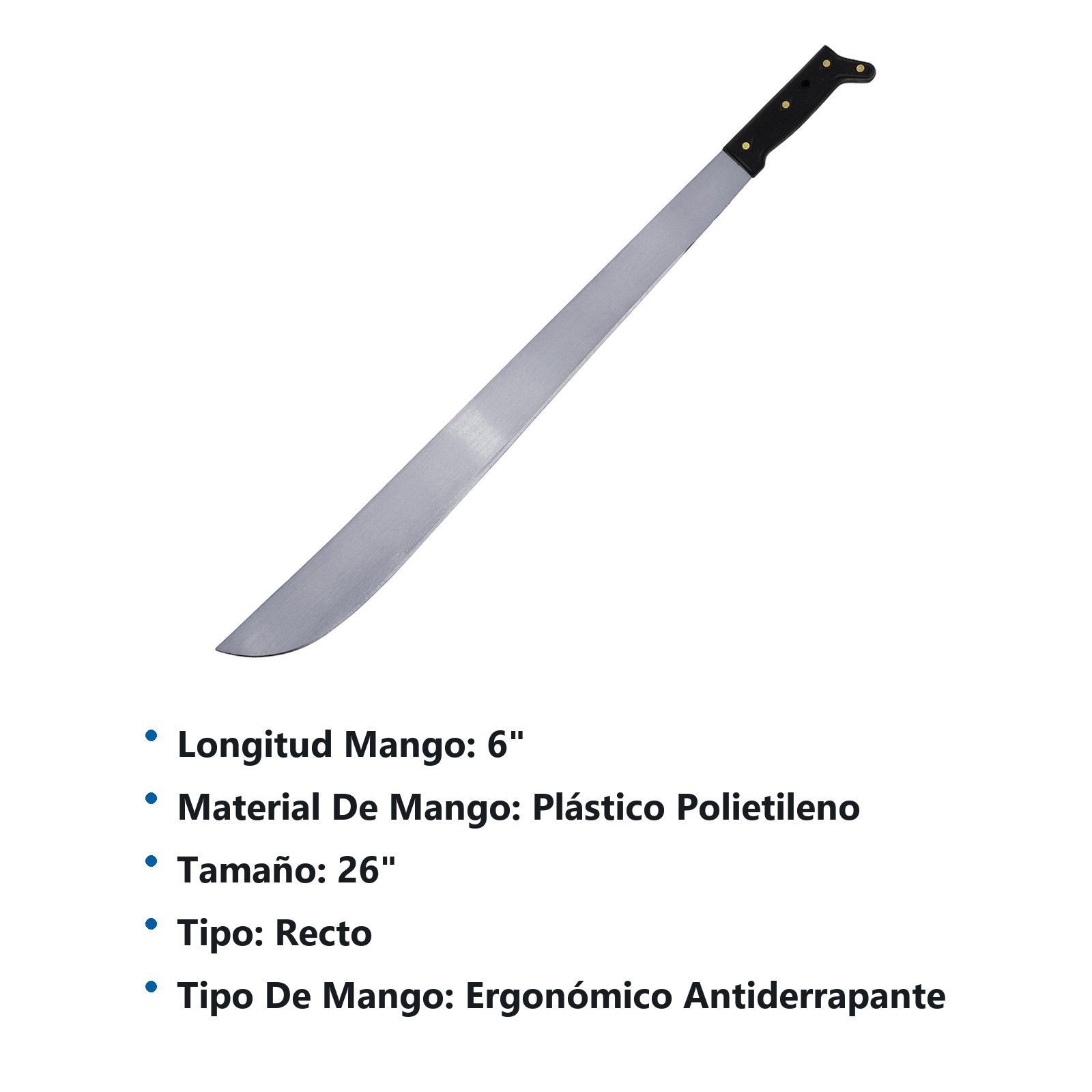 Machete troquelado con mango negro recto 26" Surtek - Imagen 2