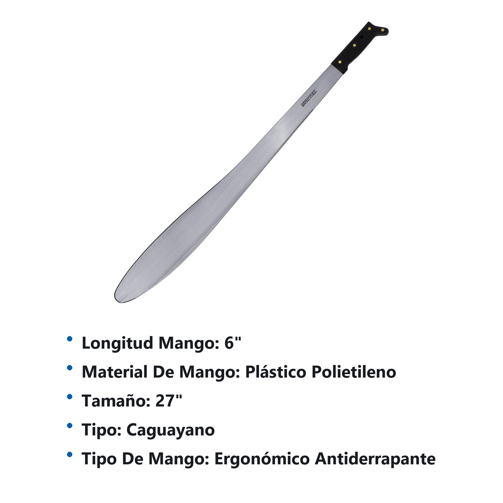 Machete troquelado con mango negro caguayano 27" Surtek - Imagen 2