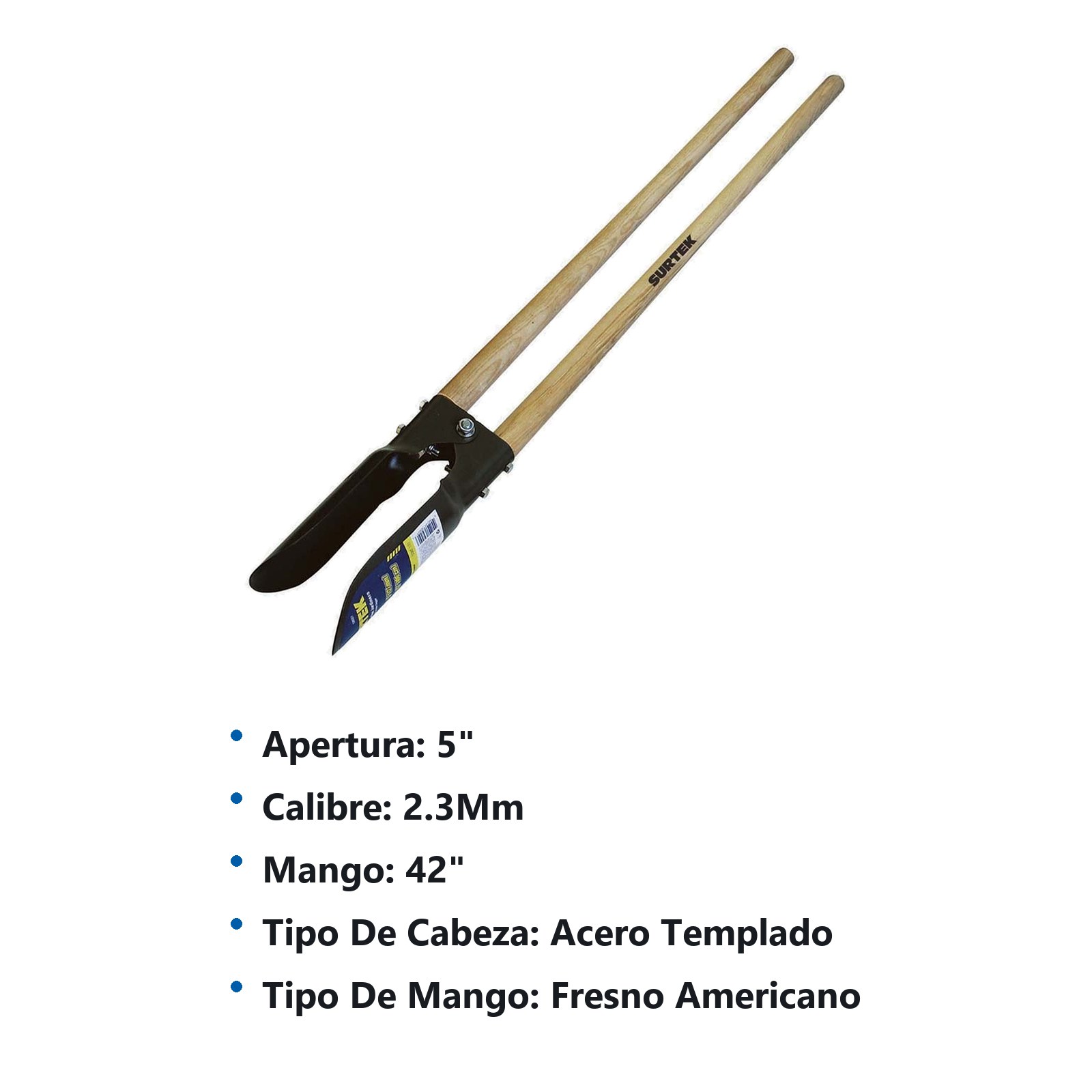 Cavahoyos con mango de fibra de vidrio 42", 6" Jardinero Surtek - Imagen 3