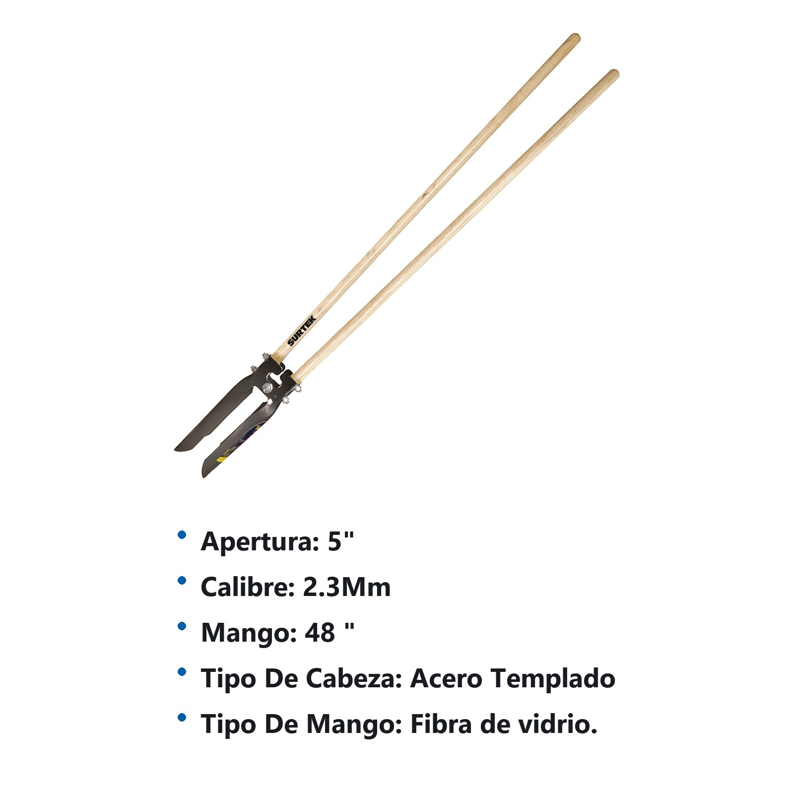 Cavahoyos con mango de fibra de vidrio 48", 6" Agrícola Surtek - Imagen 3