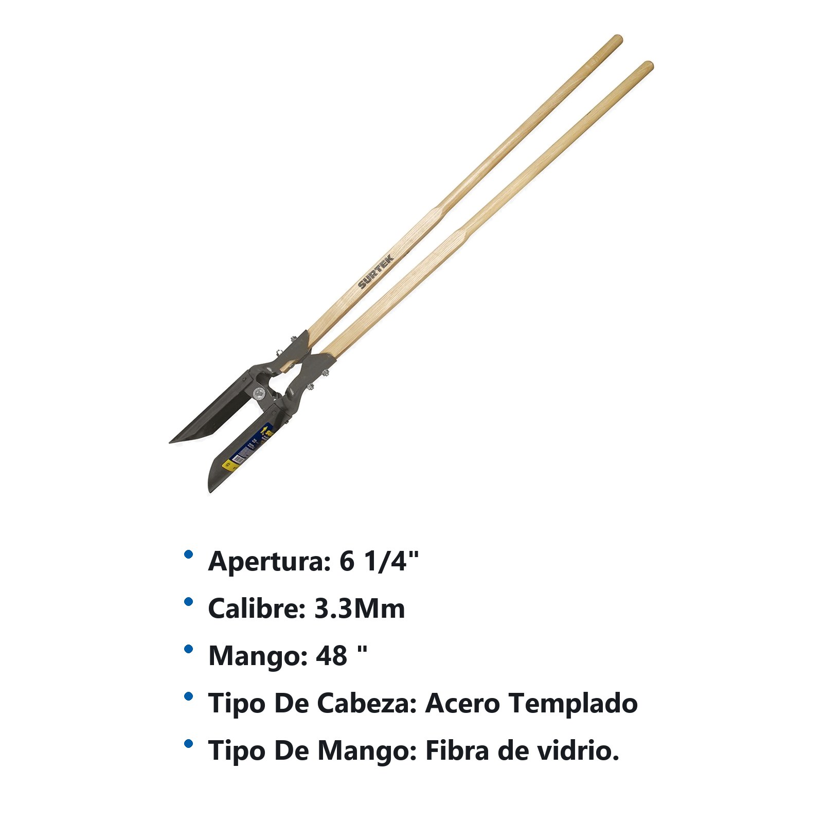 Cavahoyos con mango de fibra de vidrio 48", 6-1/2" Hércules Surtek - Imagen 3
