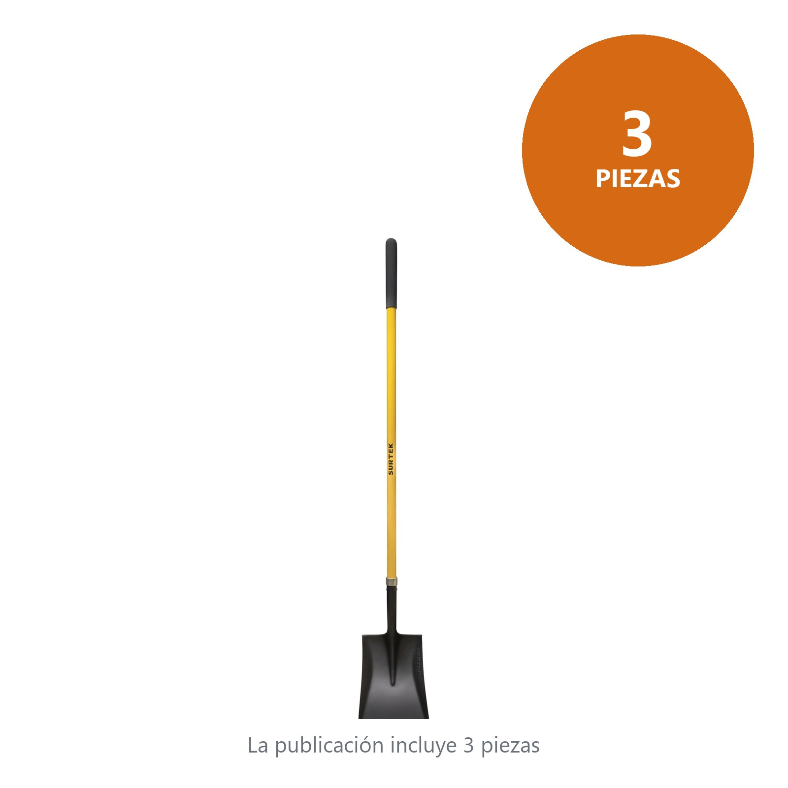 Pala con mango largo de madera, cuadrada Surtek - Imagen 4