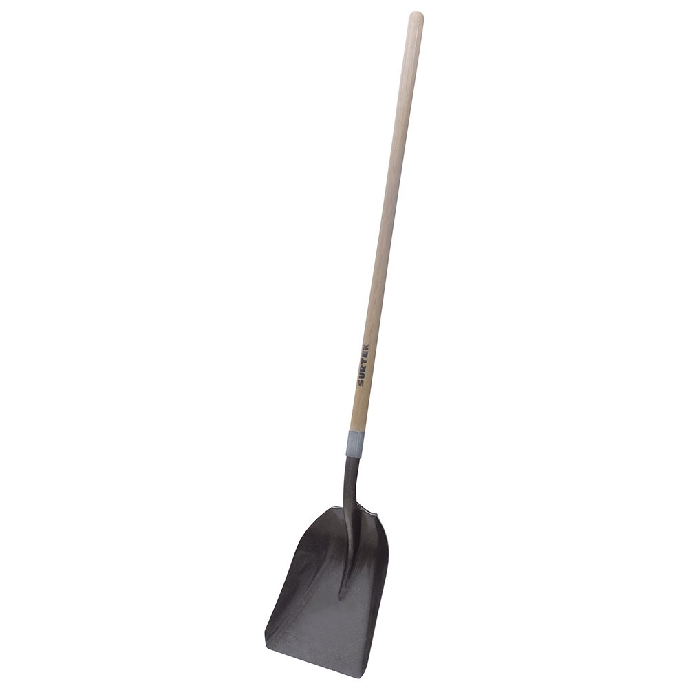 Pala con mango largo de fibra de vidrio con anillo crimpado, tipo carbonera Surtek