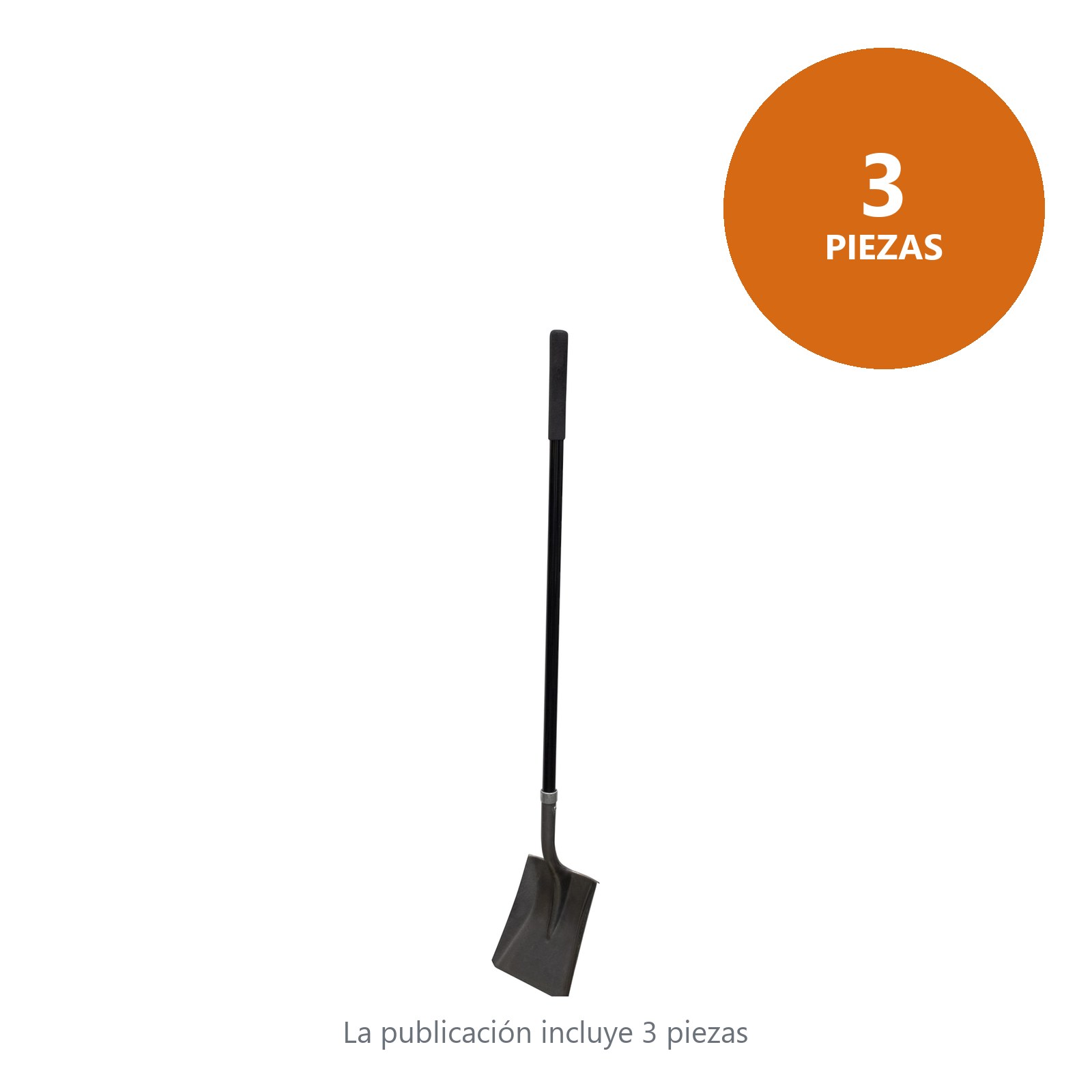 Pala con mango largo de fibra de vidrio con anillo crimpado, cuadrada Surtek - Imagen 2