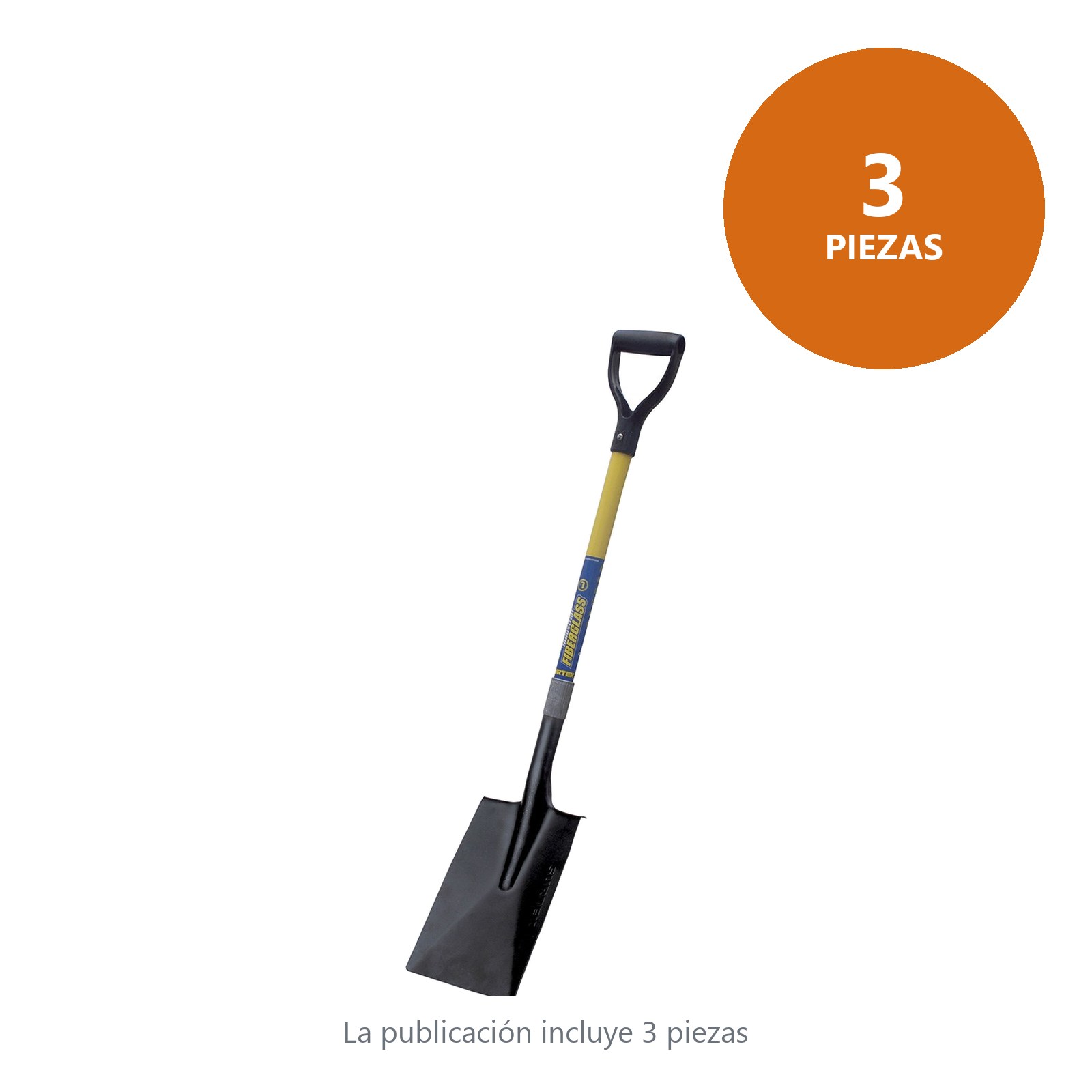 Pala con mango de fibra de vidrio con puño plástico "Y", tipo escarramán Surtek - Imagen 2