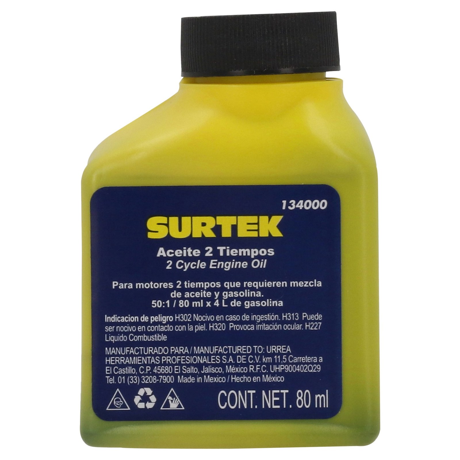 Aceite semi sintético dos tiempos 50:1, 80 ml Surtek - Imagen 4