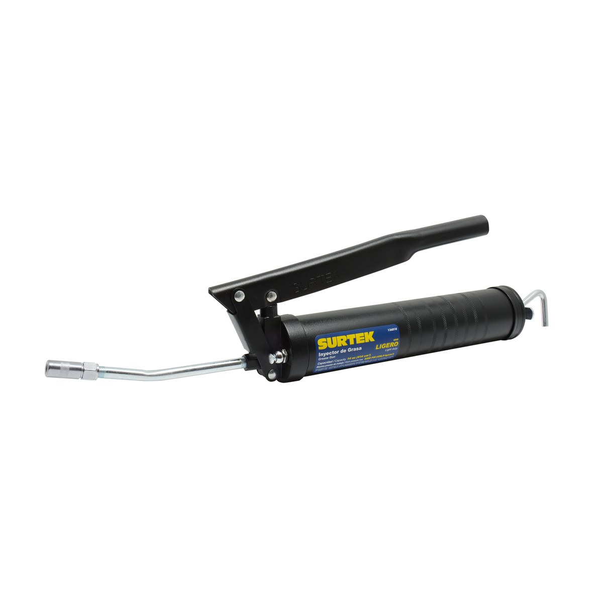 Inyector de grasa a dos manos ligero de 498 g, 6500 PSI Surtek