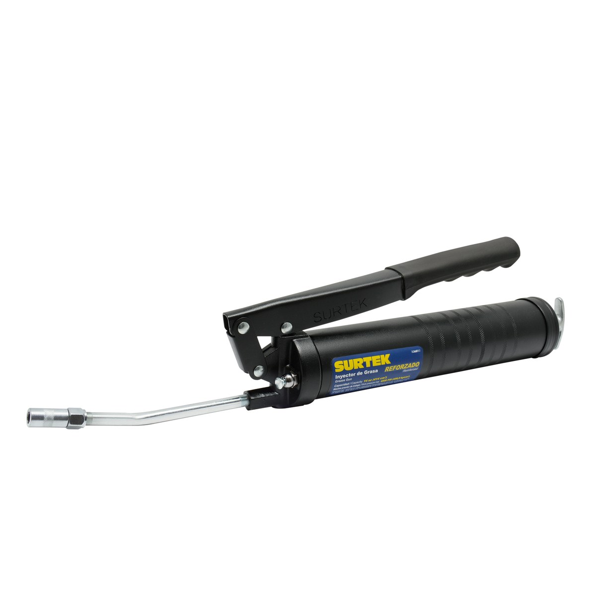 Inyector de grasa a dos manos reforzado de 400 g, 8500 PSI Surtek